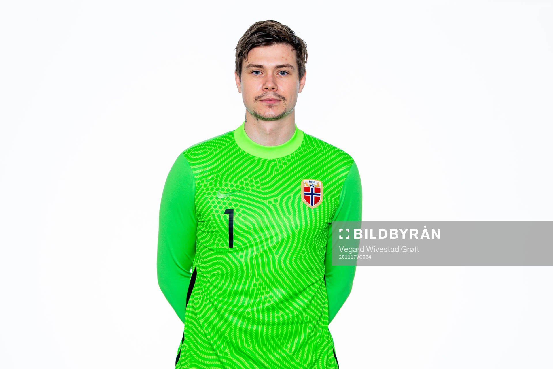 Goalkeeper Per Kristian Bråtveit of the Norwegian national