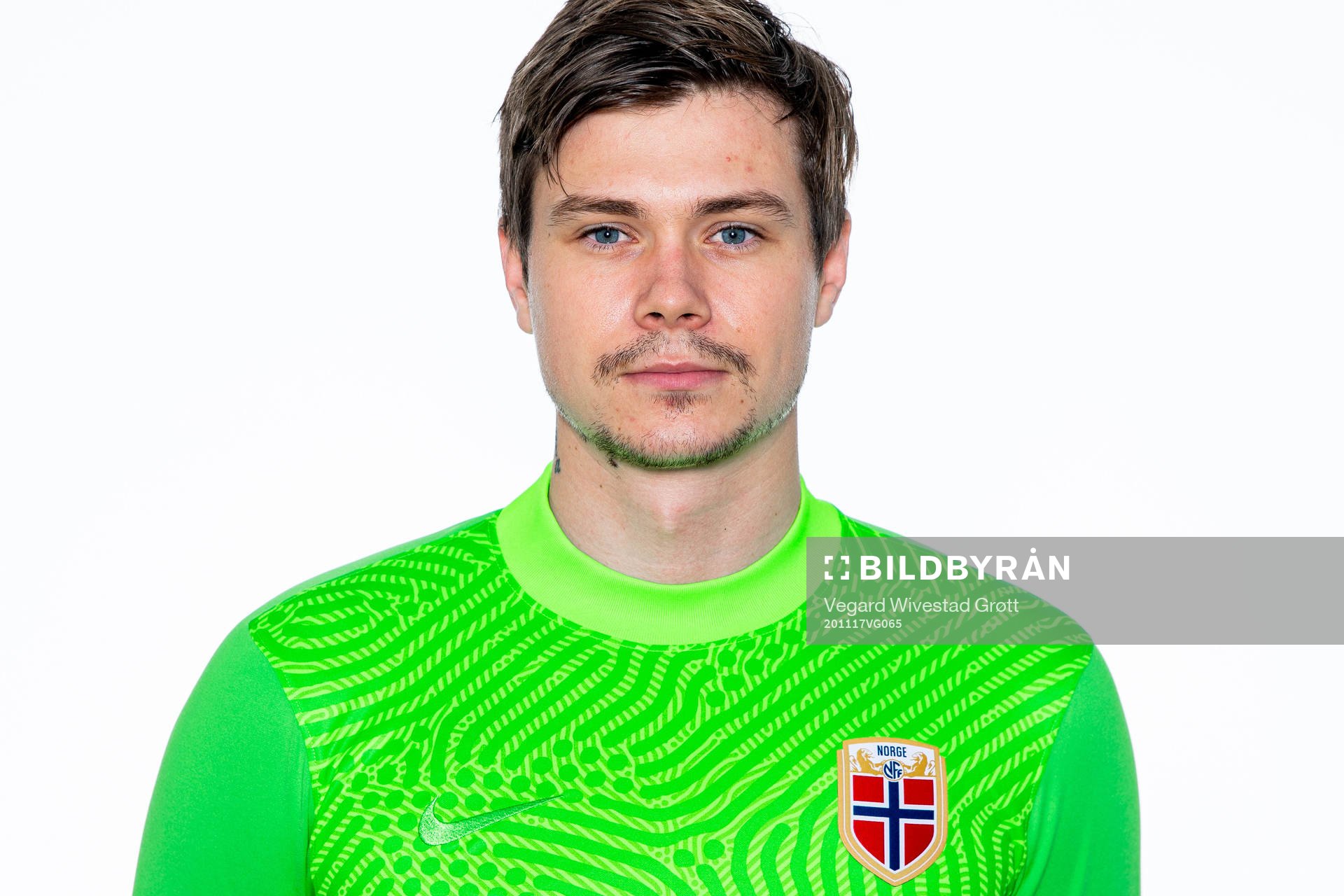 Goalkeeper Per Kristian Bråtveit of the Norwegian national