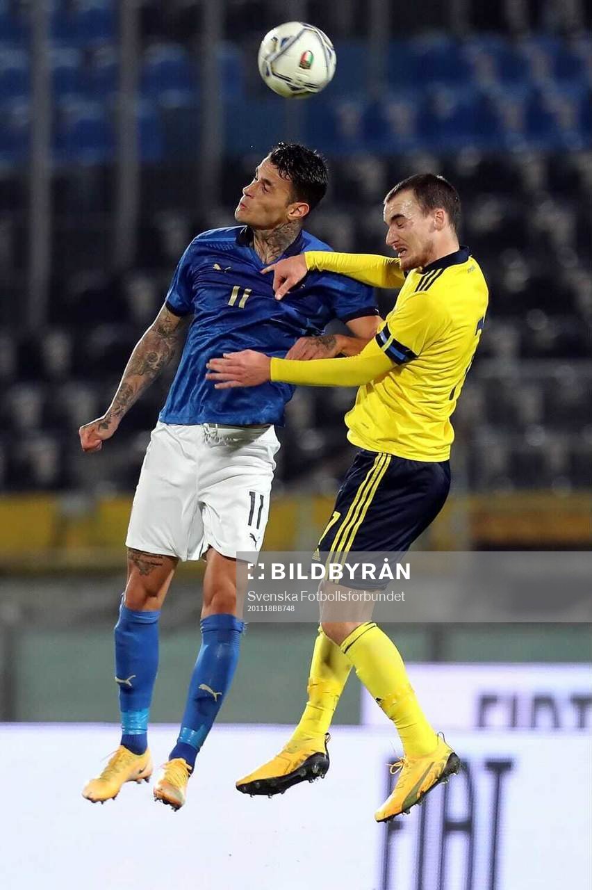 På denna handout bild från Svenska Fotbollsförbundet ses