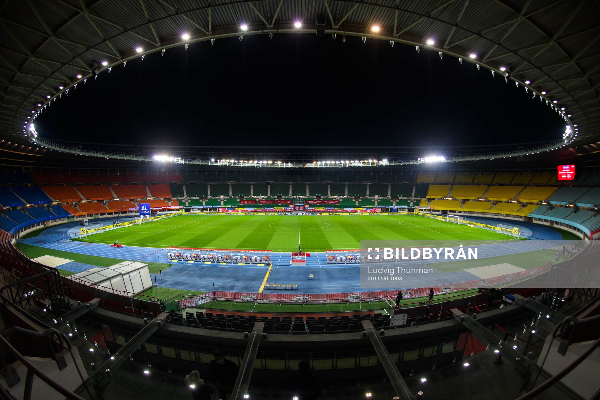 General interior view of Ernst Happel Stadion