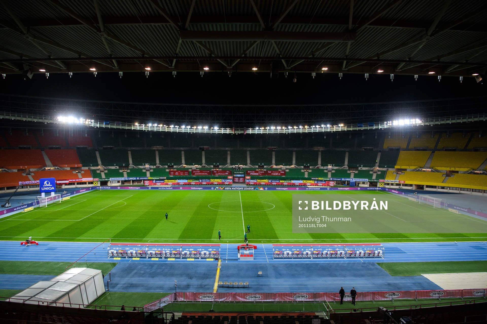 General interior view of Ernst Happel Stadion