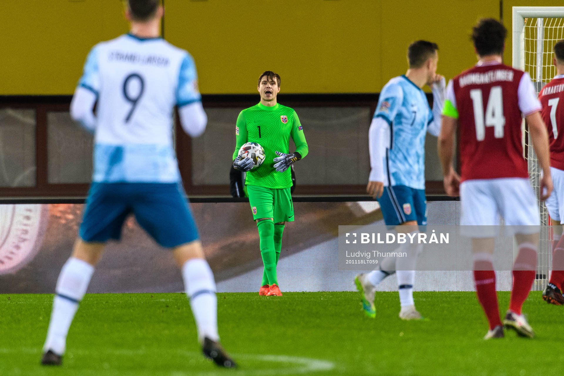 Goalkeeper Per Kristian Bråtveit of Norway