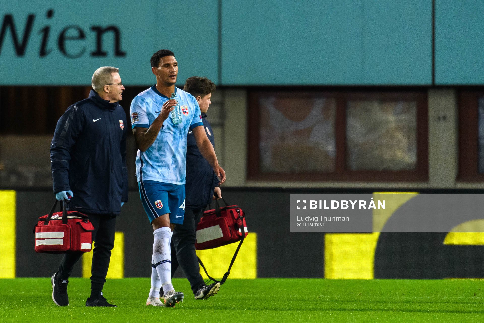 Ruben Gabrielsen of Norway leaves the pitch