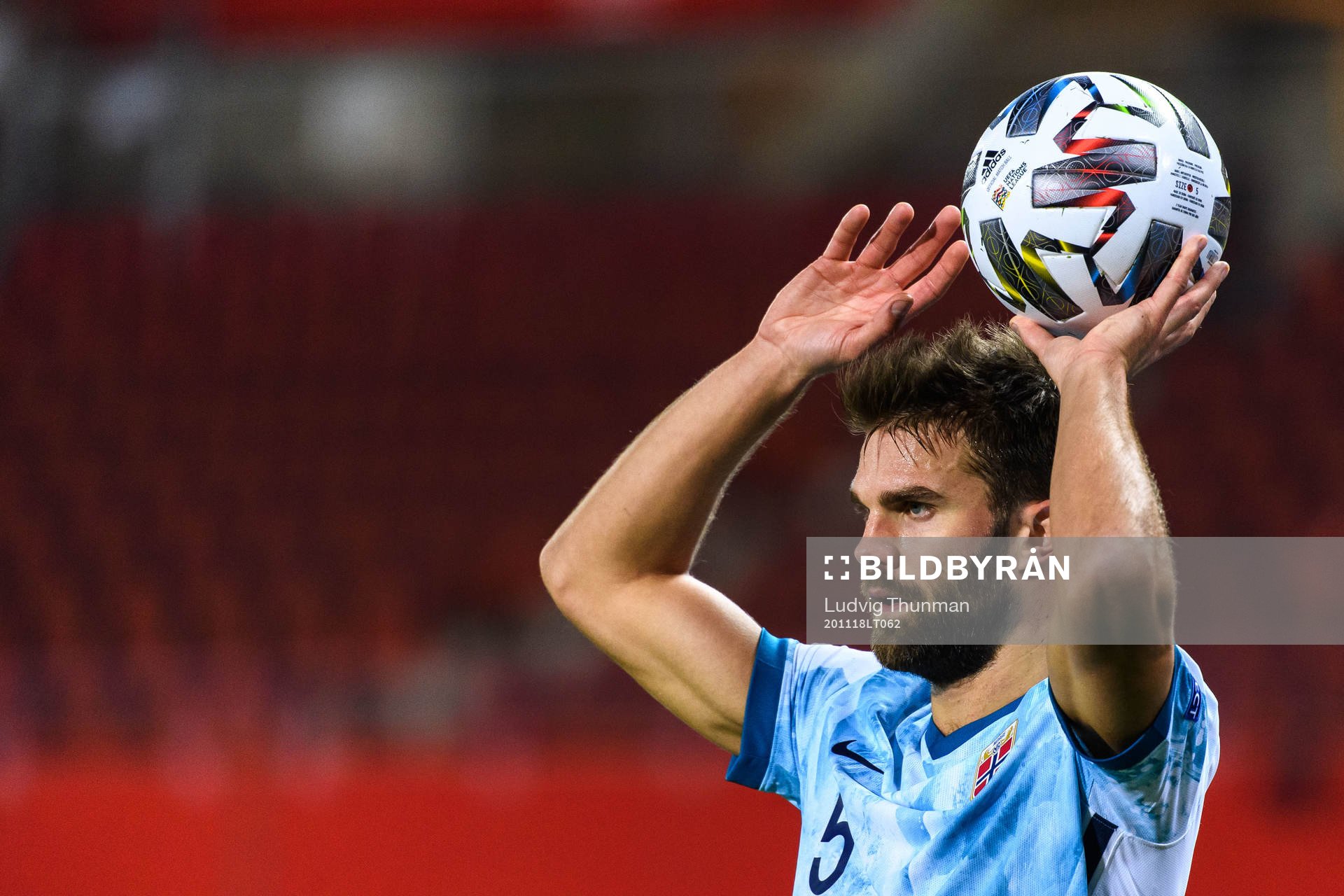 Jørgen Skjelvik of Norway during the Nations League football match between Austria and Norway on November 18, 2020 in Vienna.