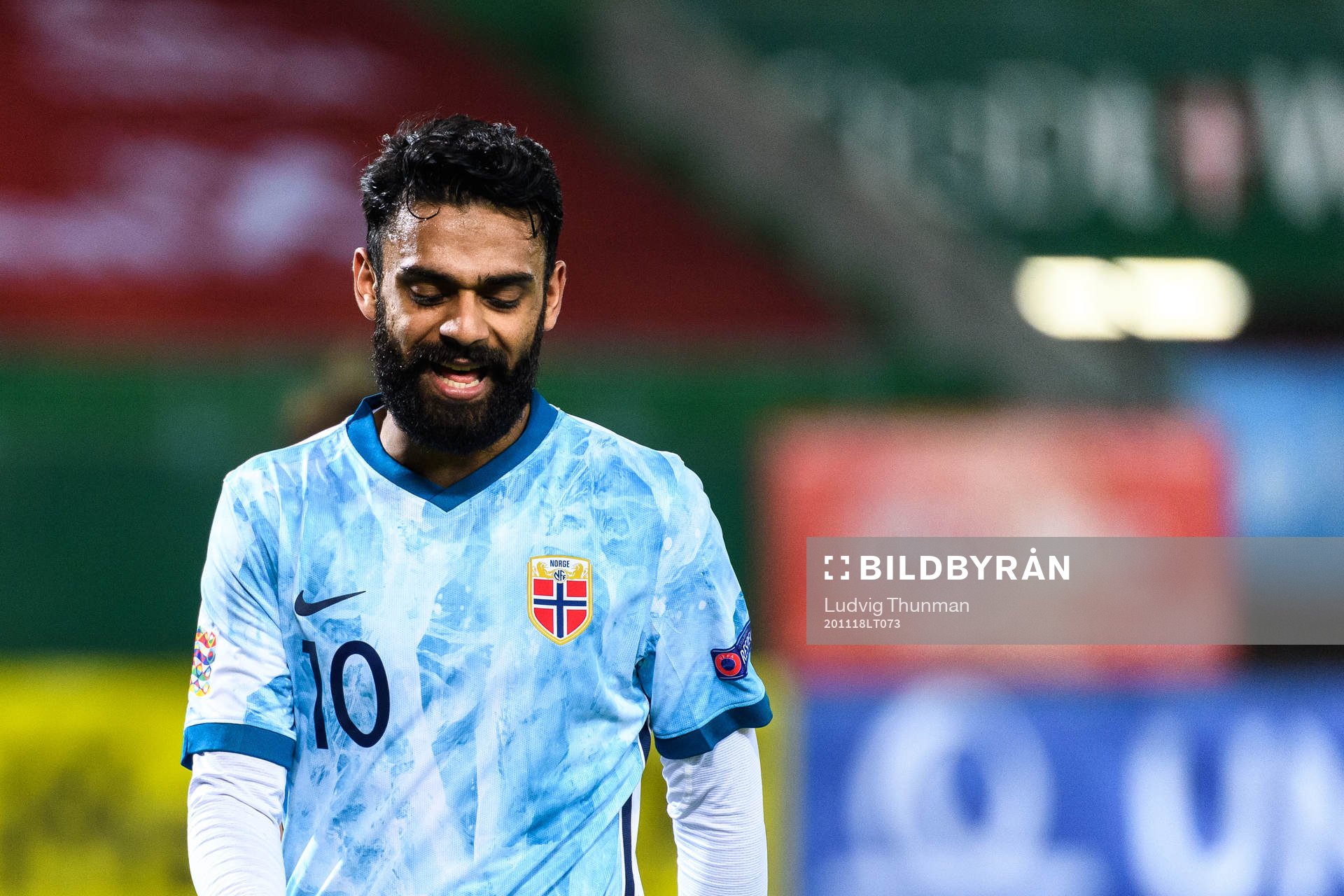 Ghayas Zahid of Norway looks dejected