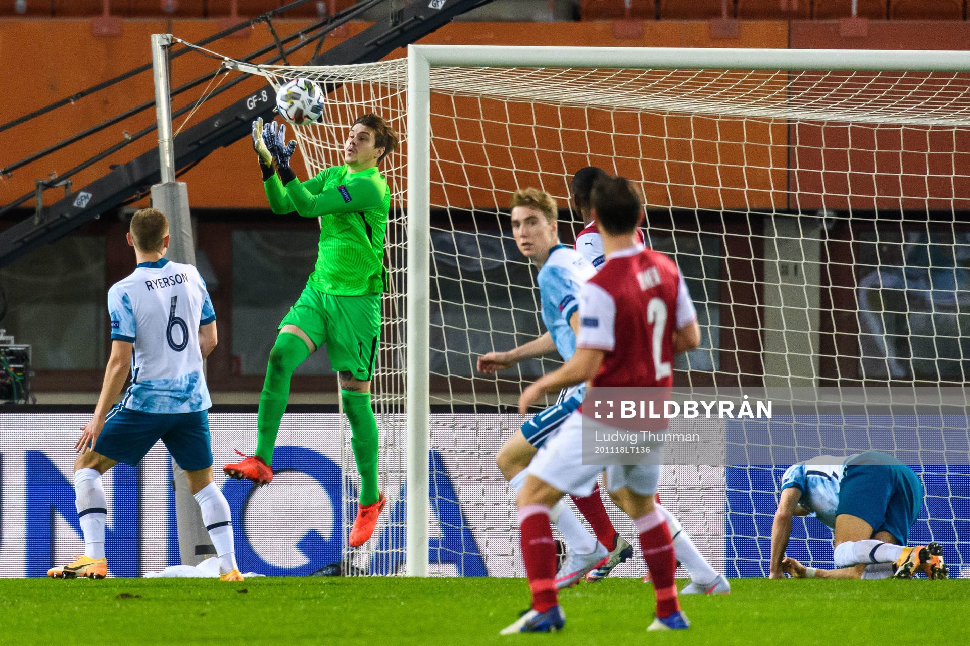 Goalkeeper Per Kristian Bråtveit of Norway
