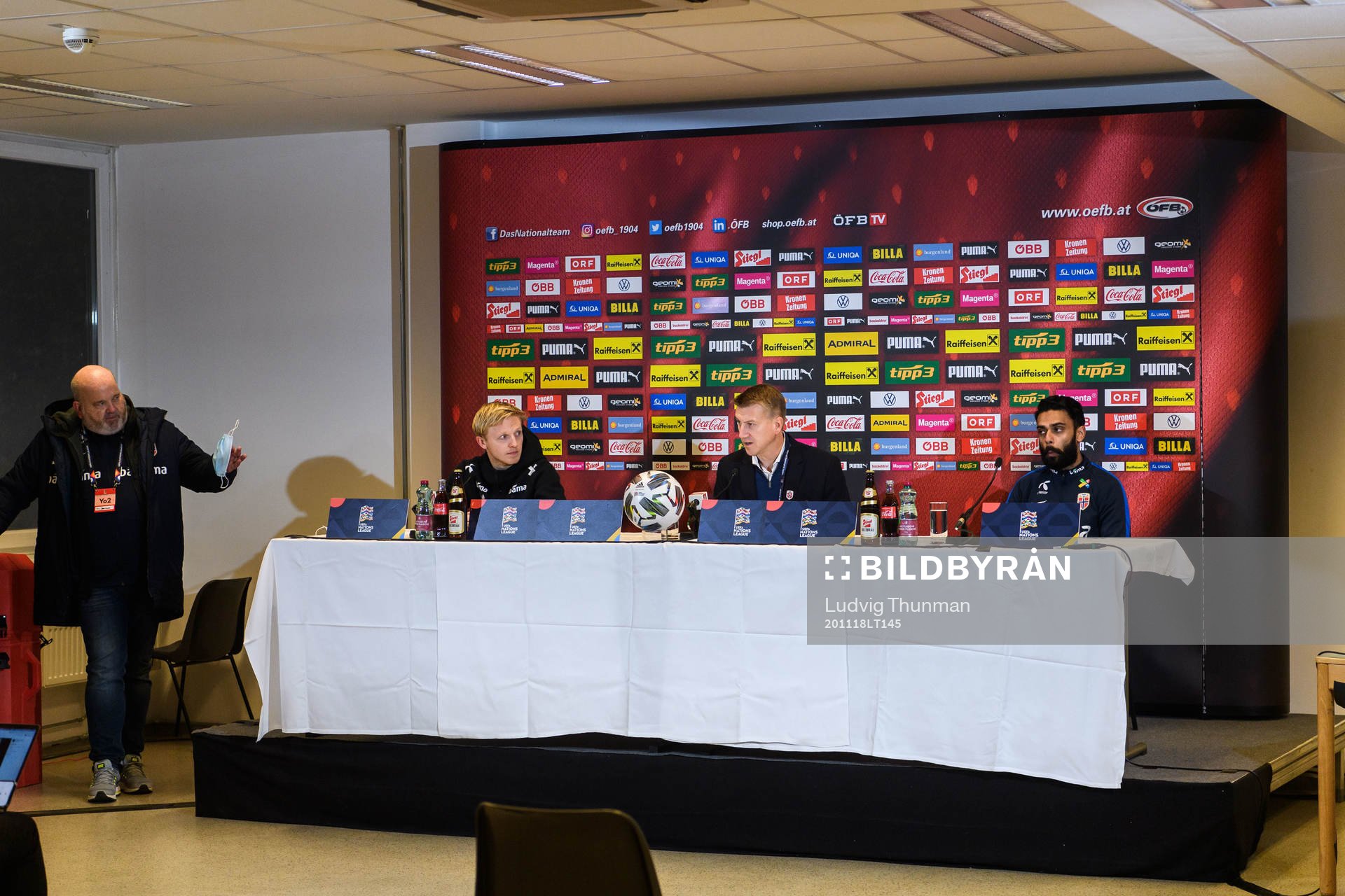 Mats Møller Dæhli, Leif Gunnar Smerud, head coach, and