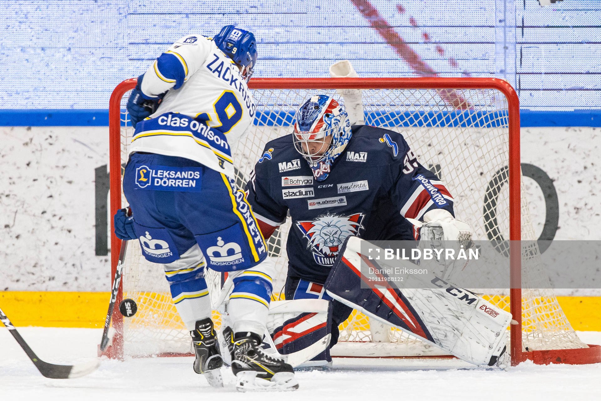 Leksands Patrik Zackrisson oroar framför Linköpings