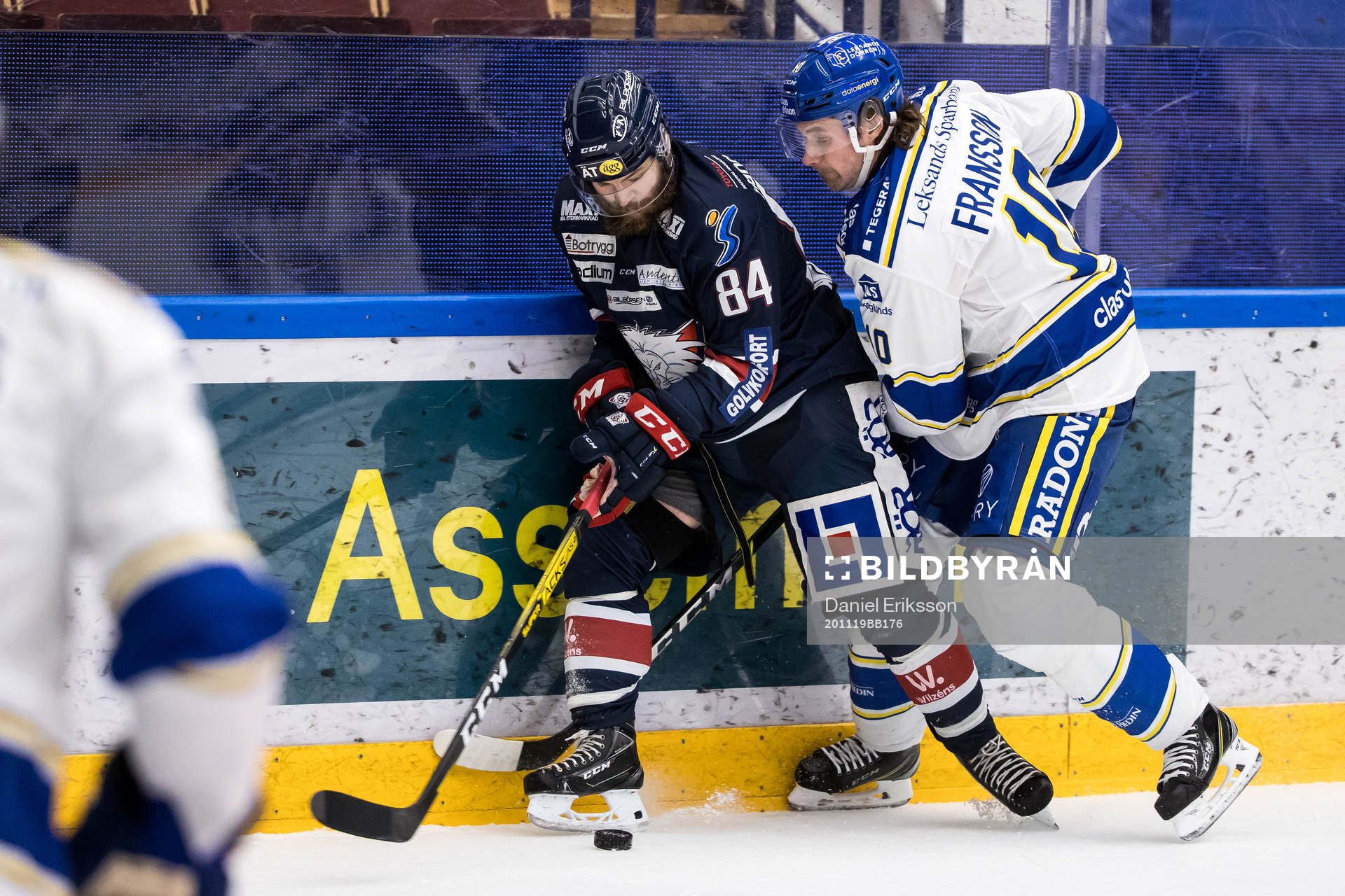 Linköpings Jimmy Andersson och Leksands Johan Fransson i