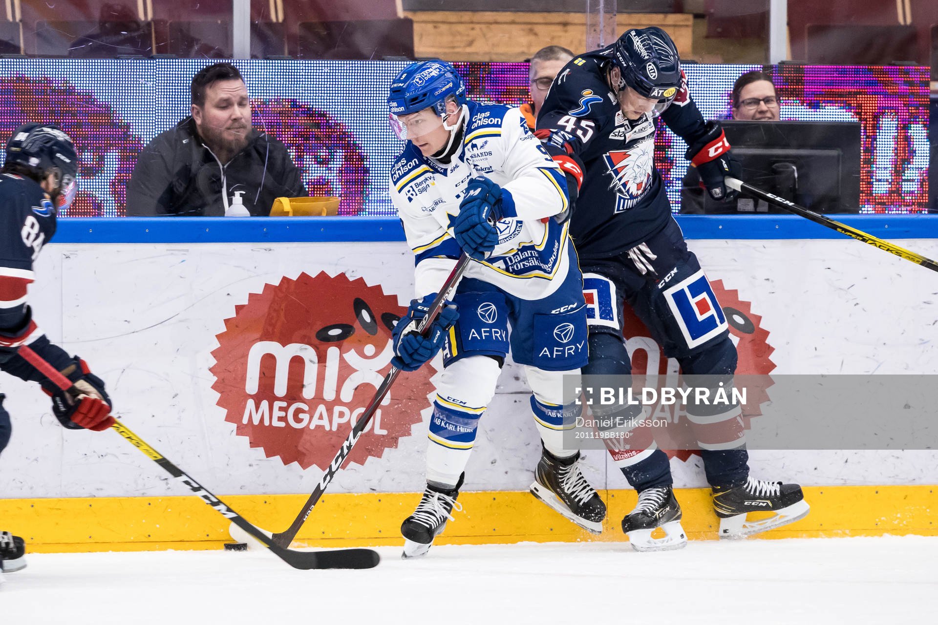 Leksands Patrik Zackrisson och Linköpings Simon Lundmark