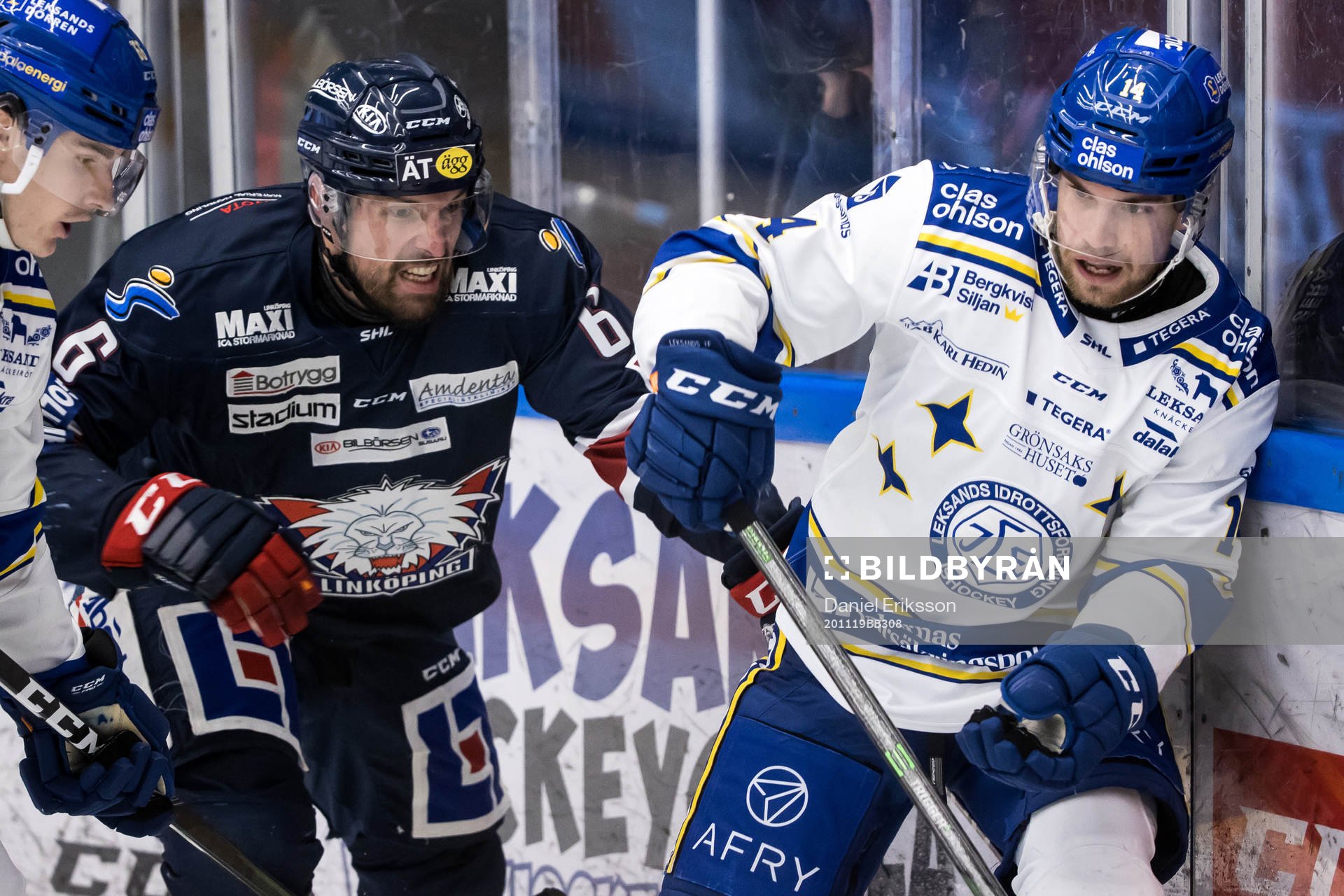 Linköpings Jonas Holös och Leksands Oskar Lang