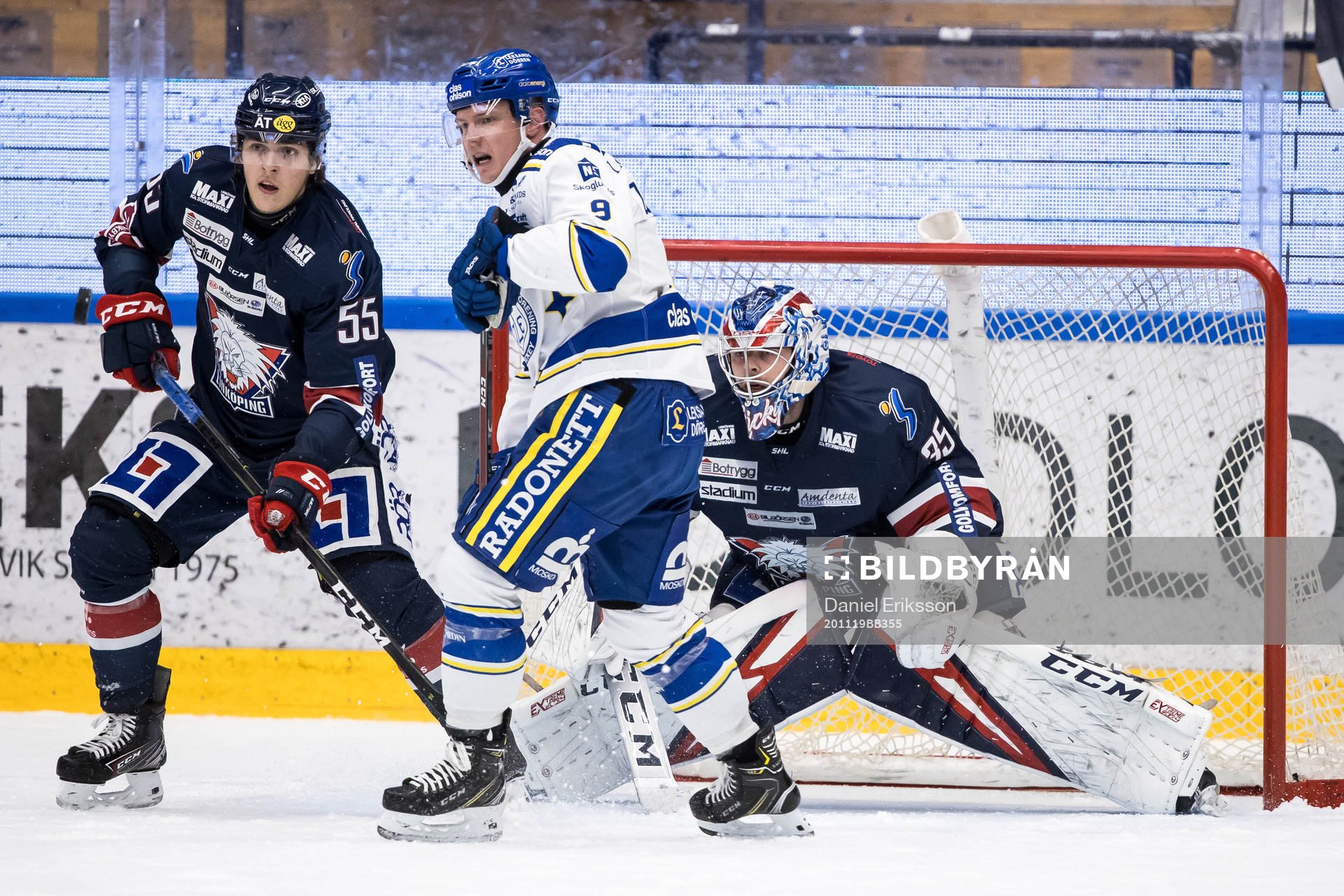 Linköpings Max Lindroth och Leksands Patrik Zackrisson