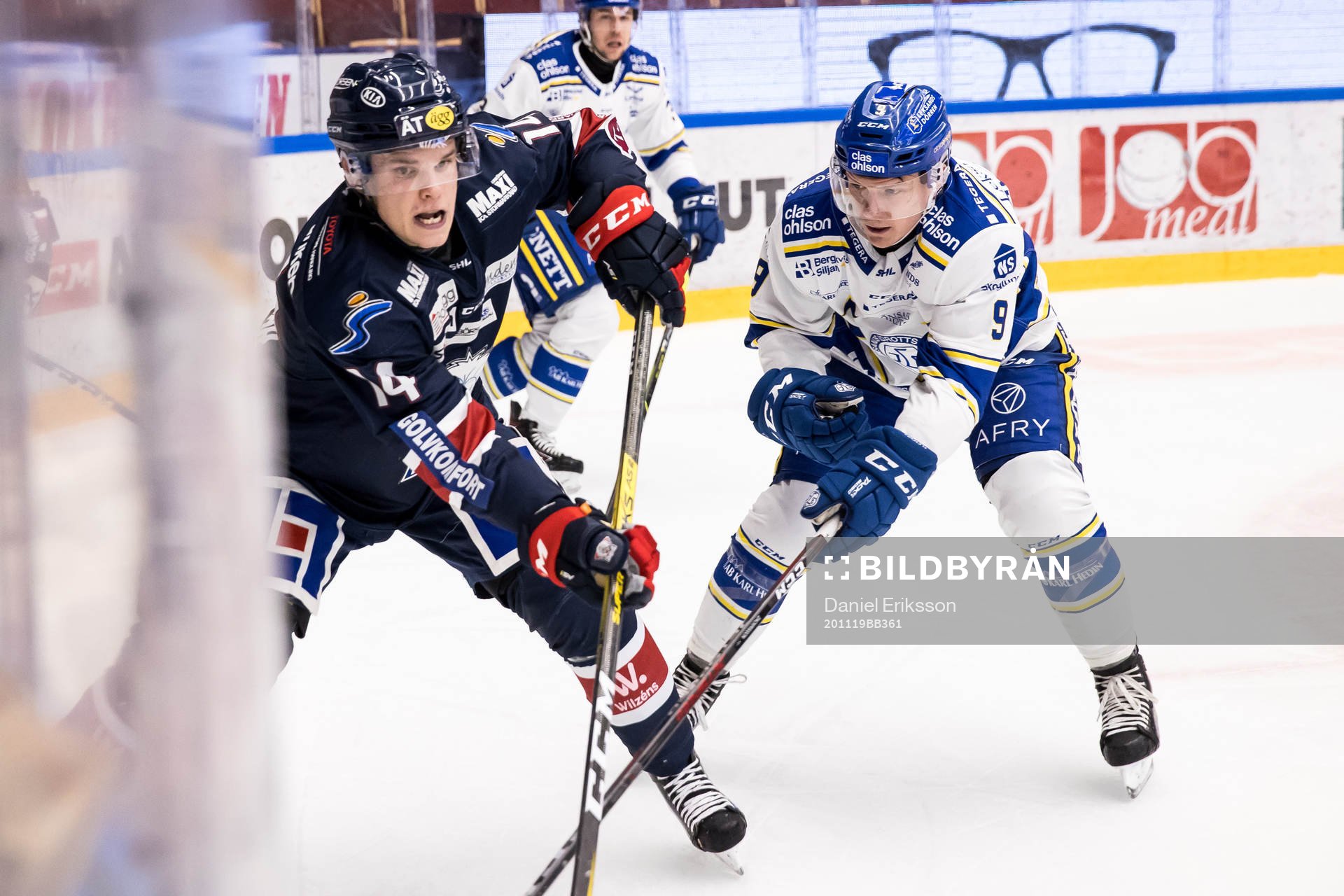 Linköpings Arvid Costmar och Leksands Patrik Zackrisson