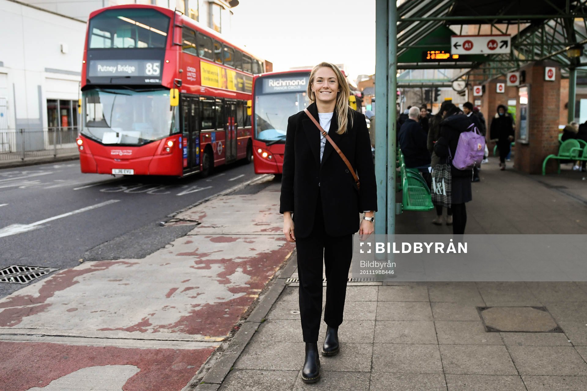 Chelsea LFC football player Magdalena Eriksson poses for a portrait during a photo shoot on November 19, 2020 in London, England.
