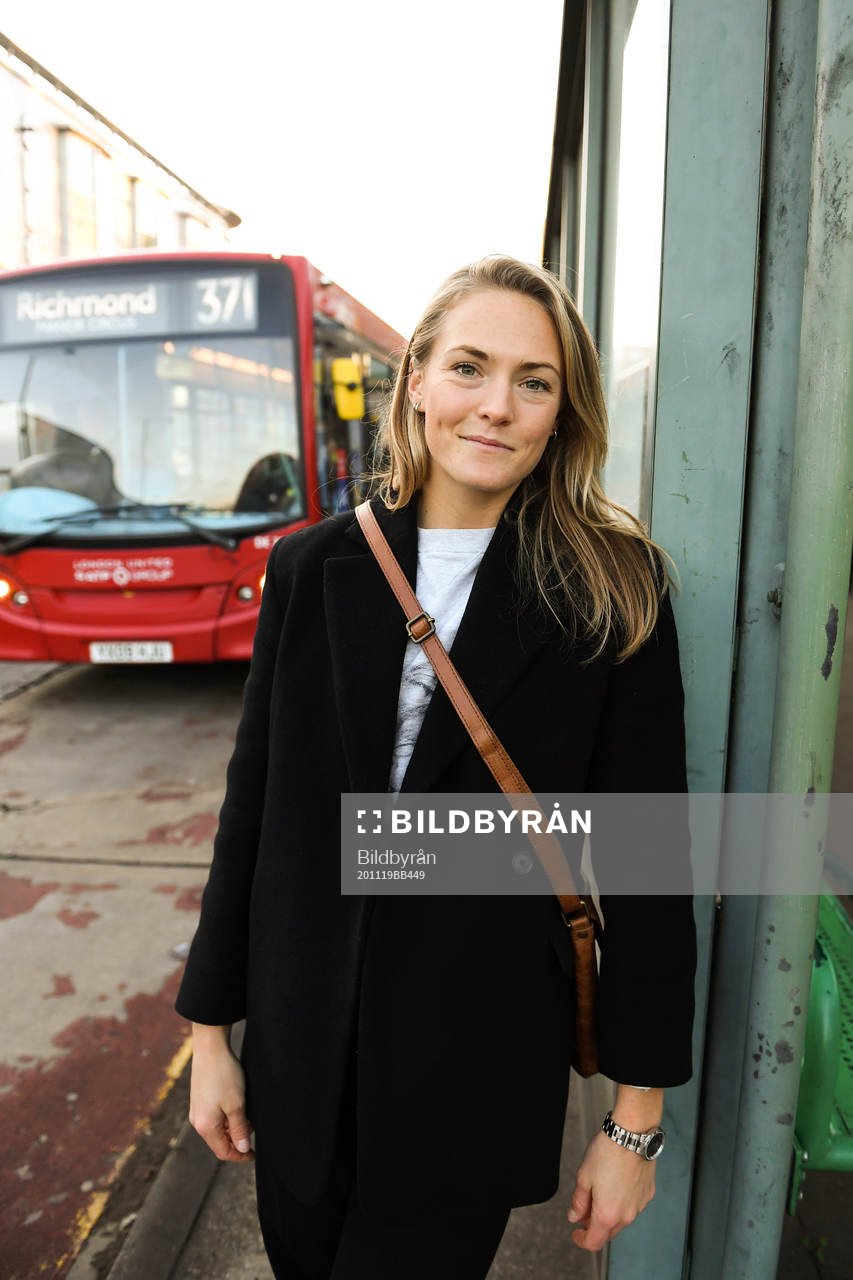 Chelsea LFC football player Magdalena Eriksson poses for a