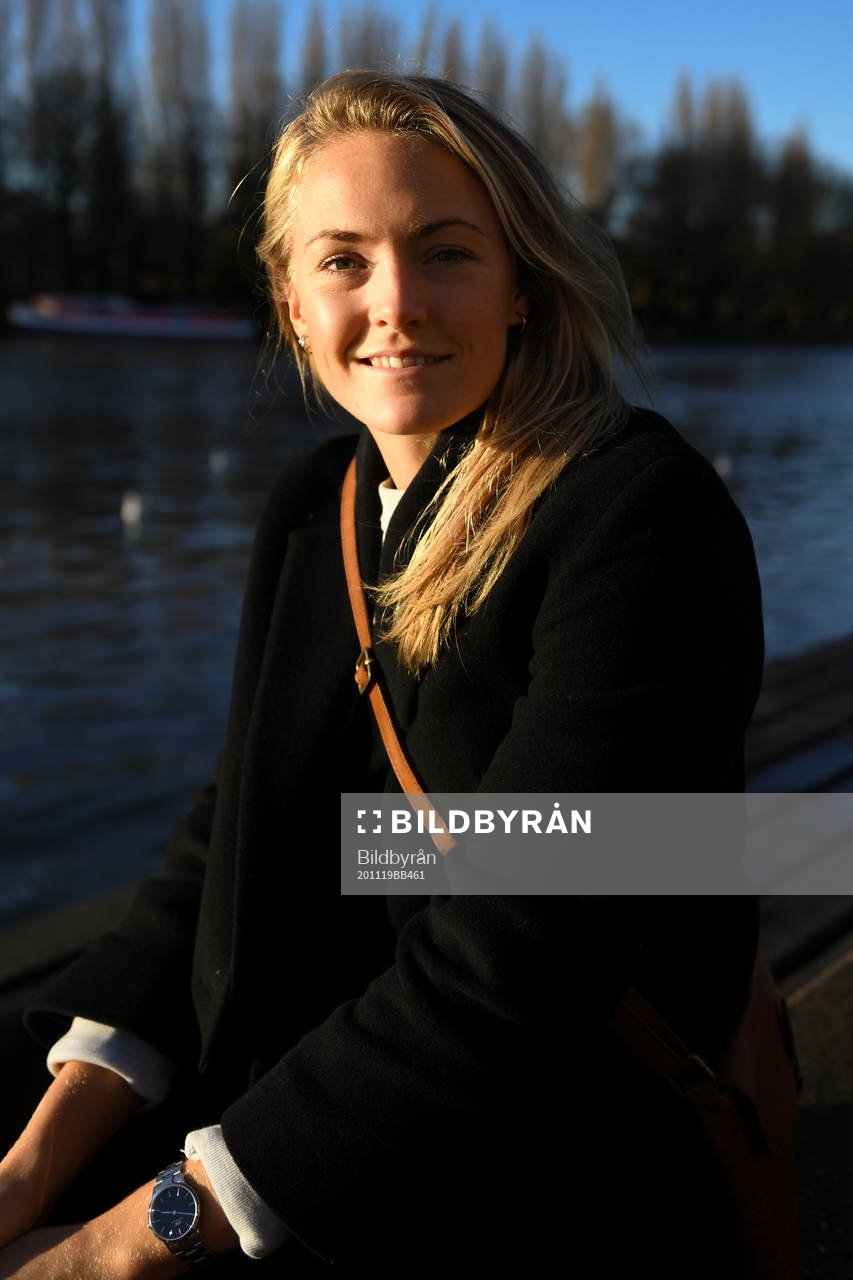 Chelsea LFC football player Magdalena Eriksson poses for a