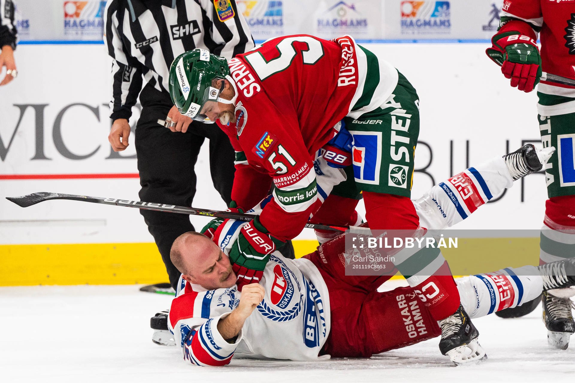 Bråk mellan Frölundas Mats Rosseli Olsen och Oskarshamns