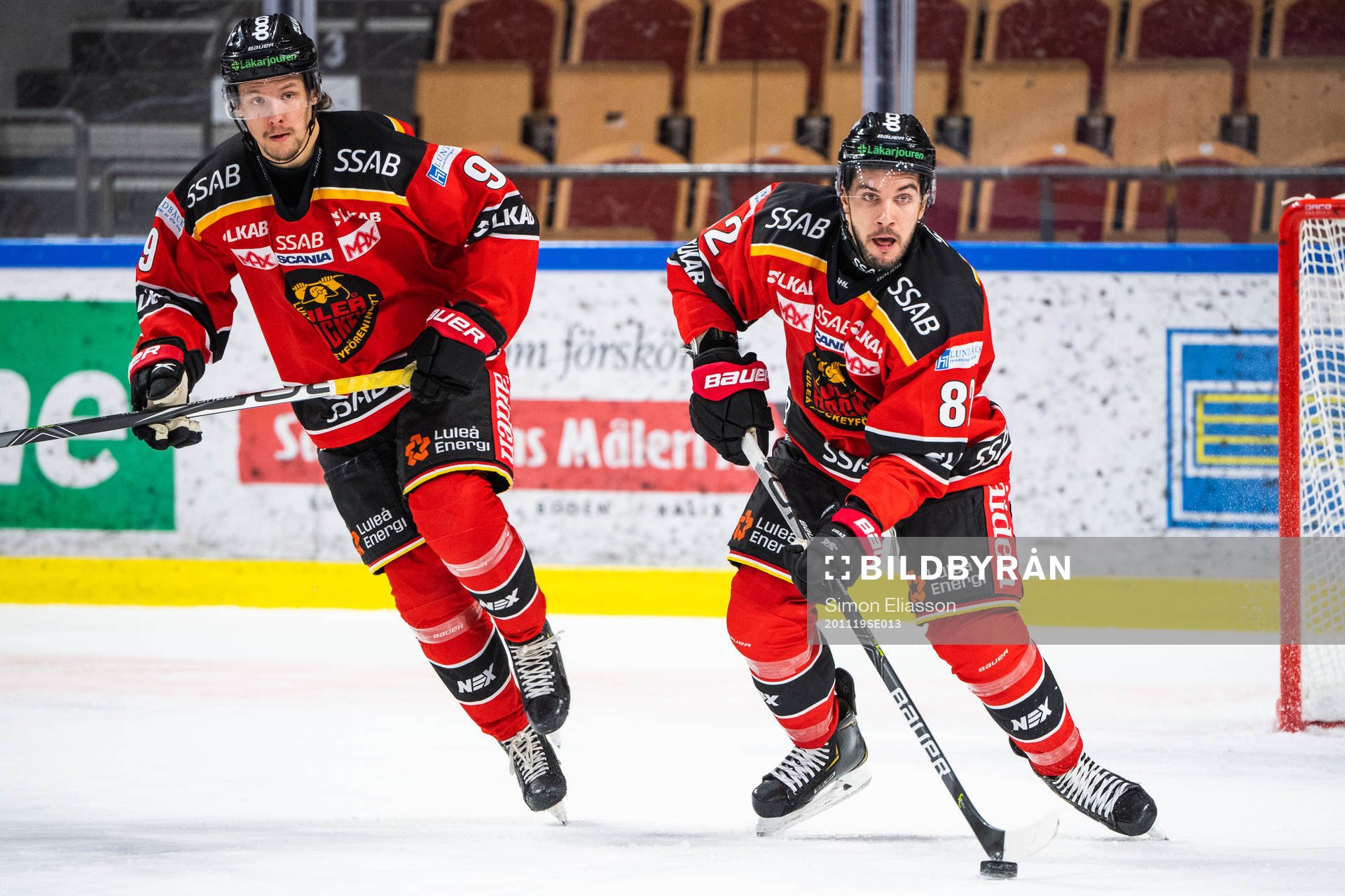 Luleås Victor Berglund och Chris Desousa