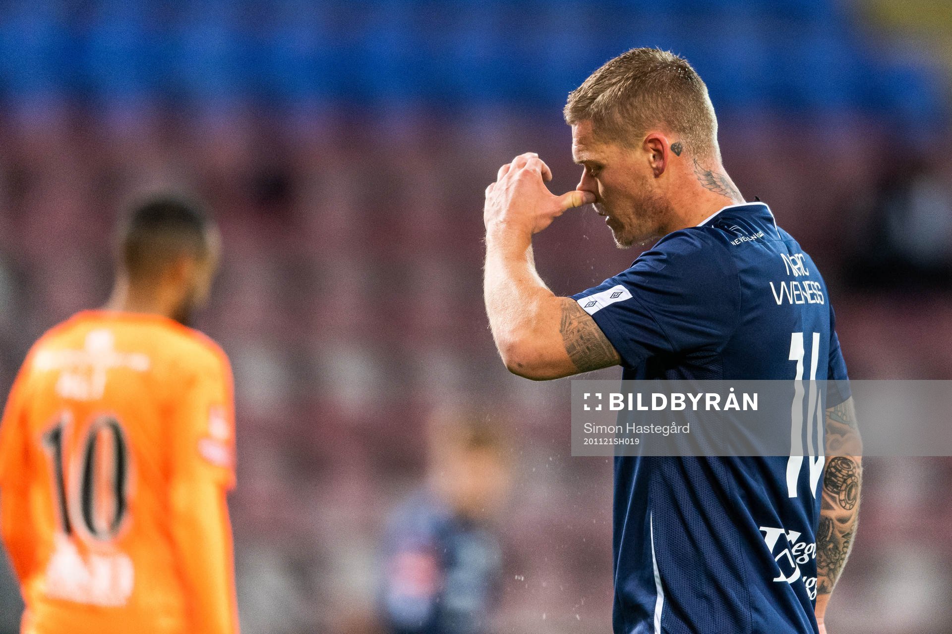 Degerfors Victor Edvardsen snyter näsan