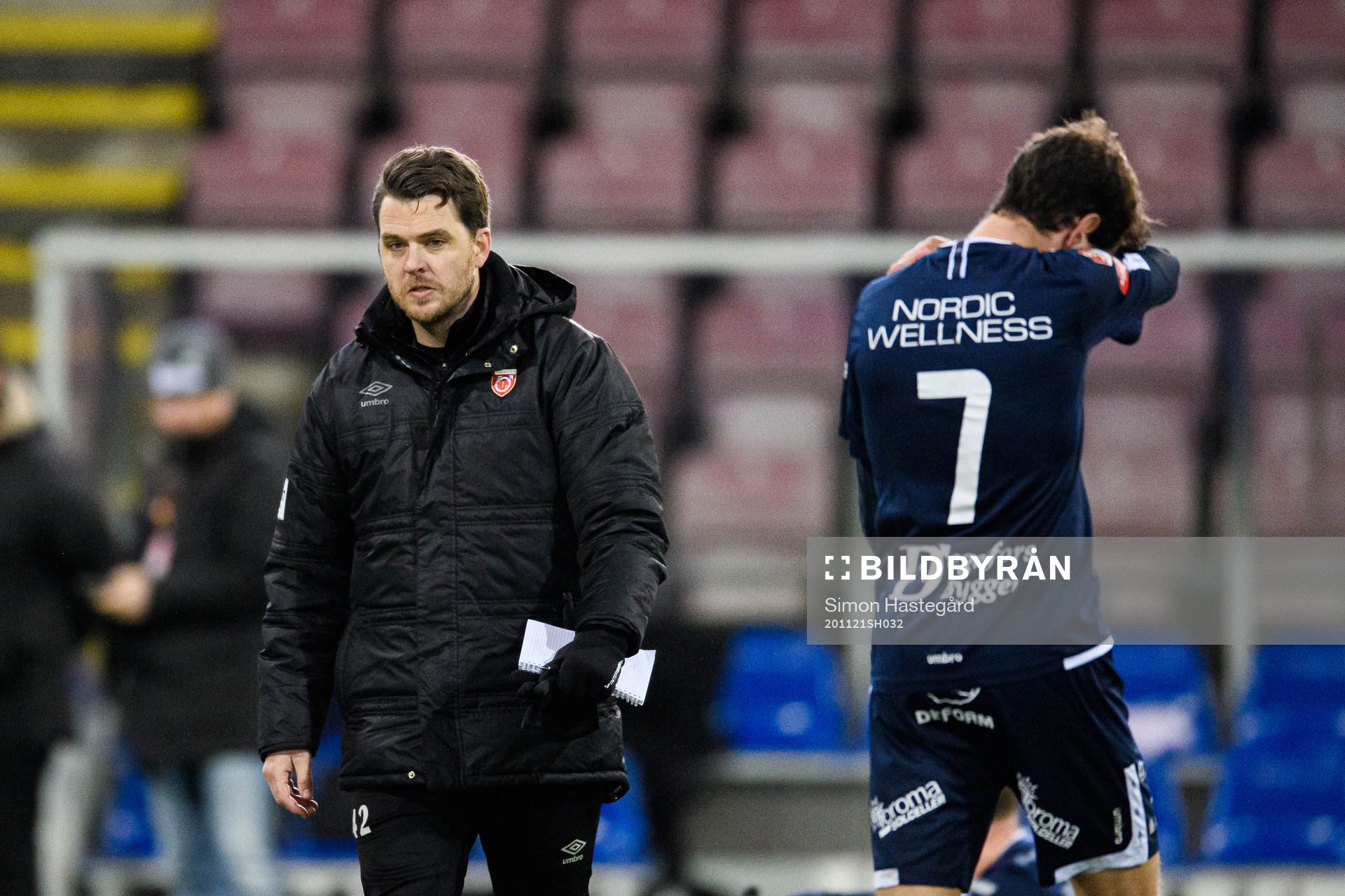 Degerfors tränare Andreas Holmberg och Sebastian Olsson
