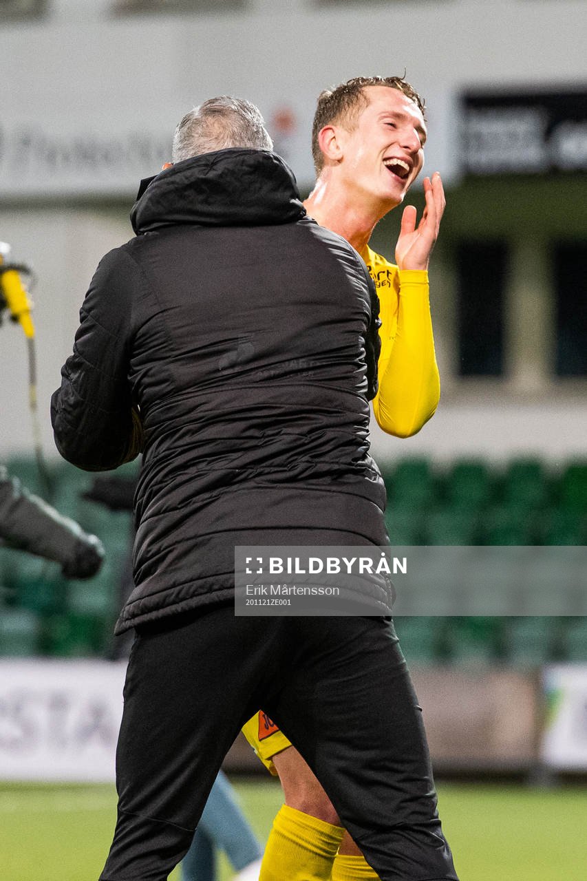 Halmstads Isac Harrysson jublar