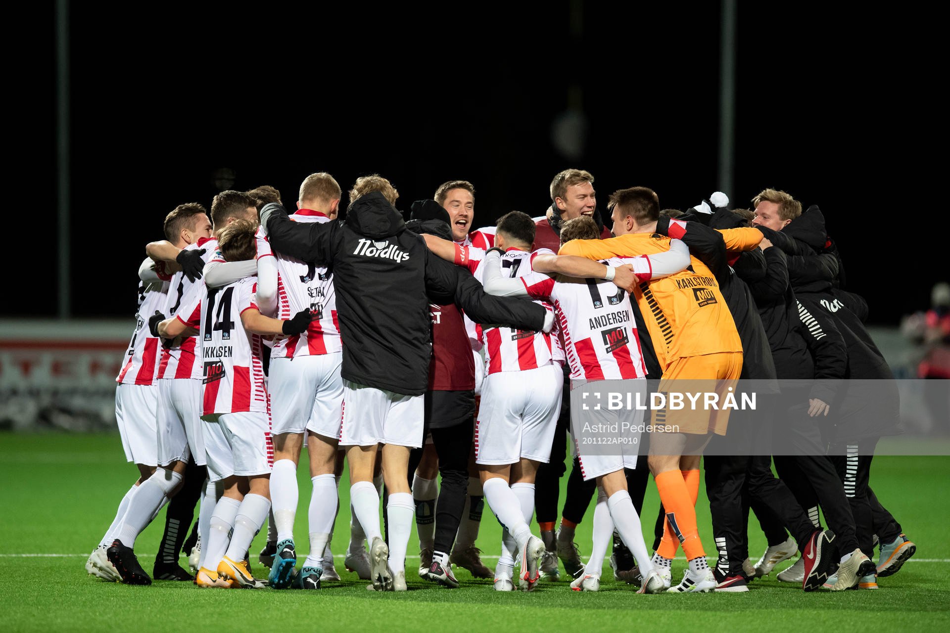 Players of Tromsø celebrate