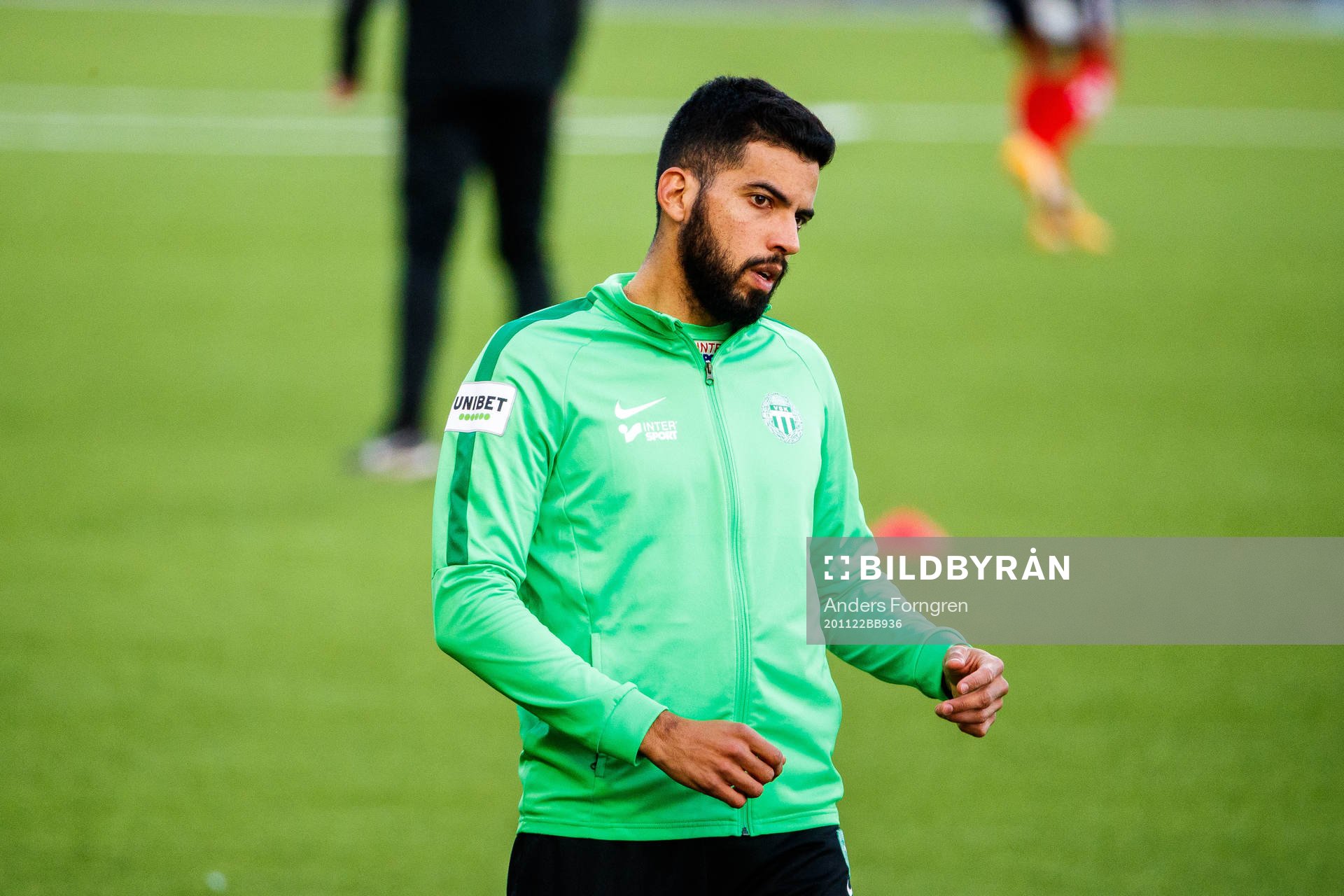 Västerås Pedro Ribeiro innan fotbollsmatchen i Superettan