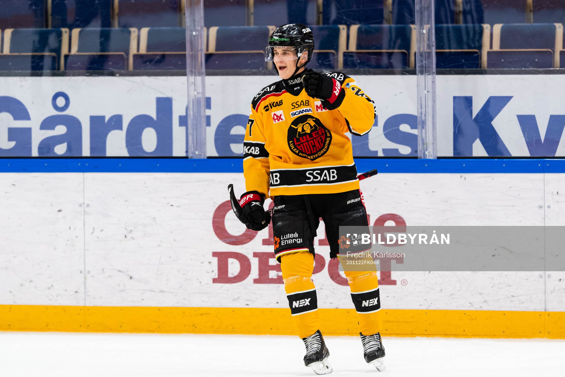 Luleås Nils Lundkvist jublar