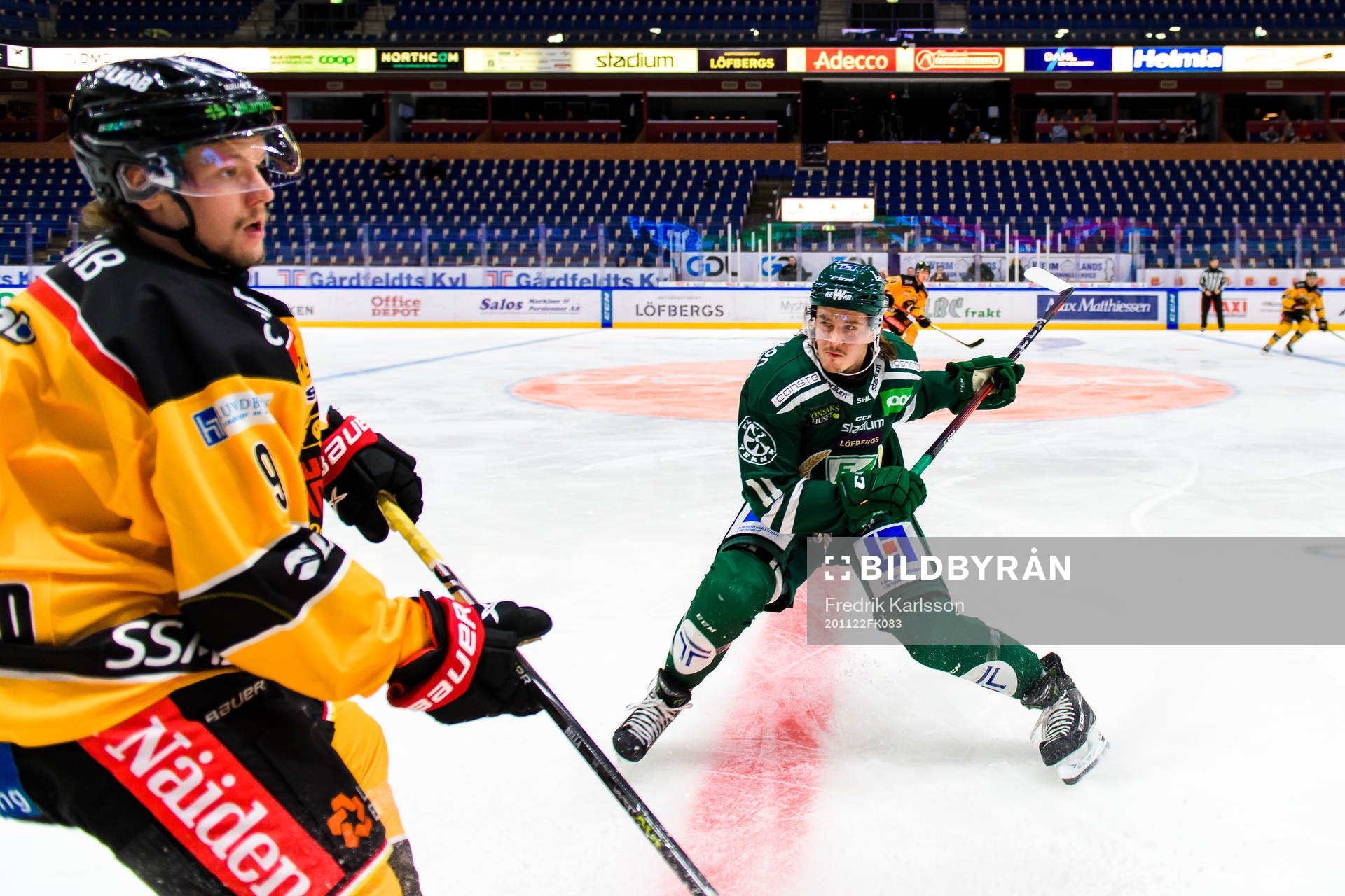 Luleås Victor Berglund och Färjestads Joakim Nygård
