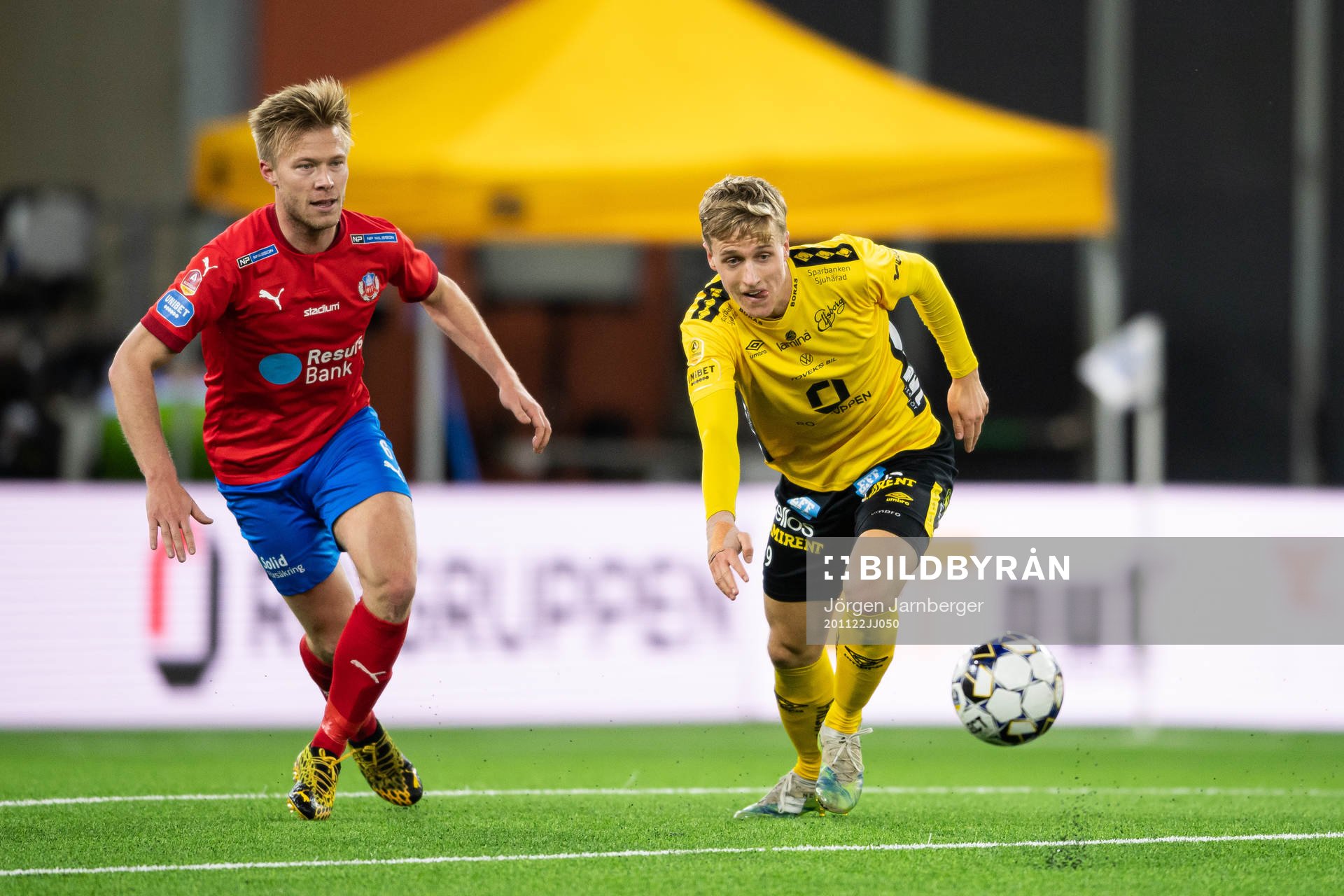 Helsingborgs Andreas Landgren och Elfsborgs Jeppe Møldrup