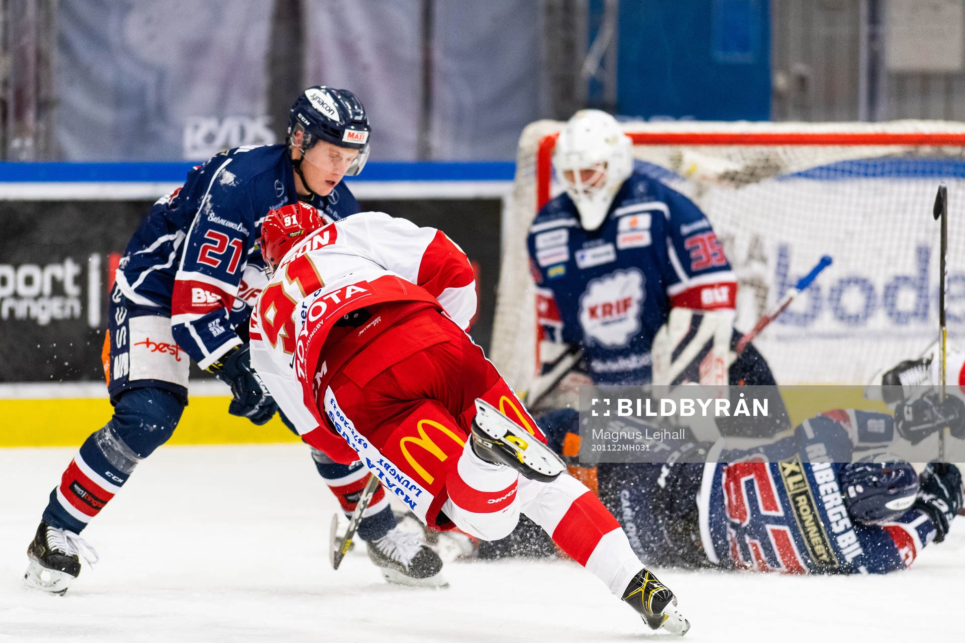 Trojas Emil Eriksson och Kallinges Jacob Hallberg