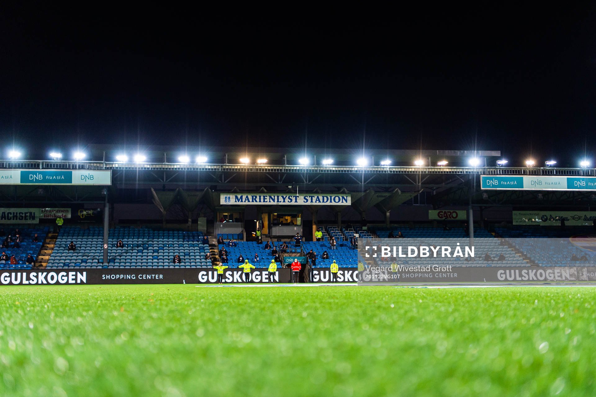 General view of Marienlyst Stadion ahead of the Eliteserien football match between Strømsgodset and Bodø/Glimt on November 22, 2020 in Drammen.