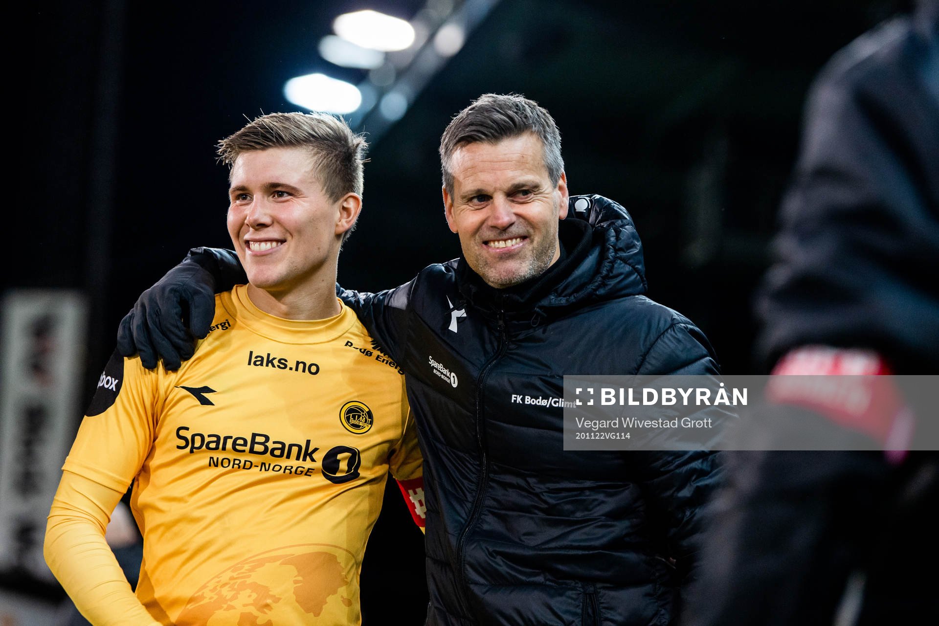 Alfons Sampsted and Kjetil Knutsen, head coach of