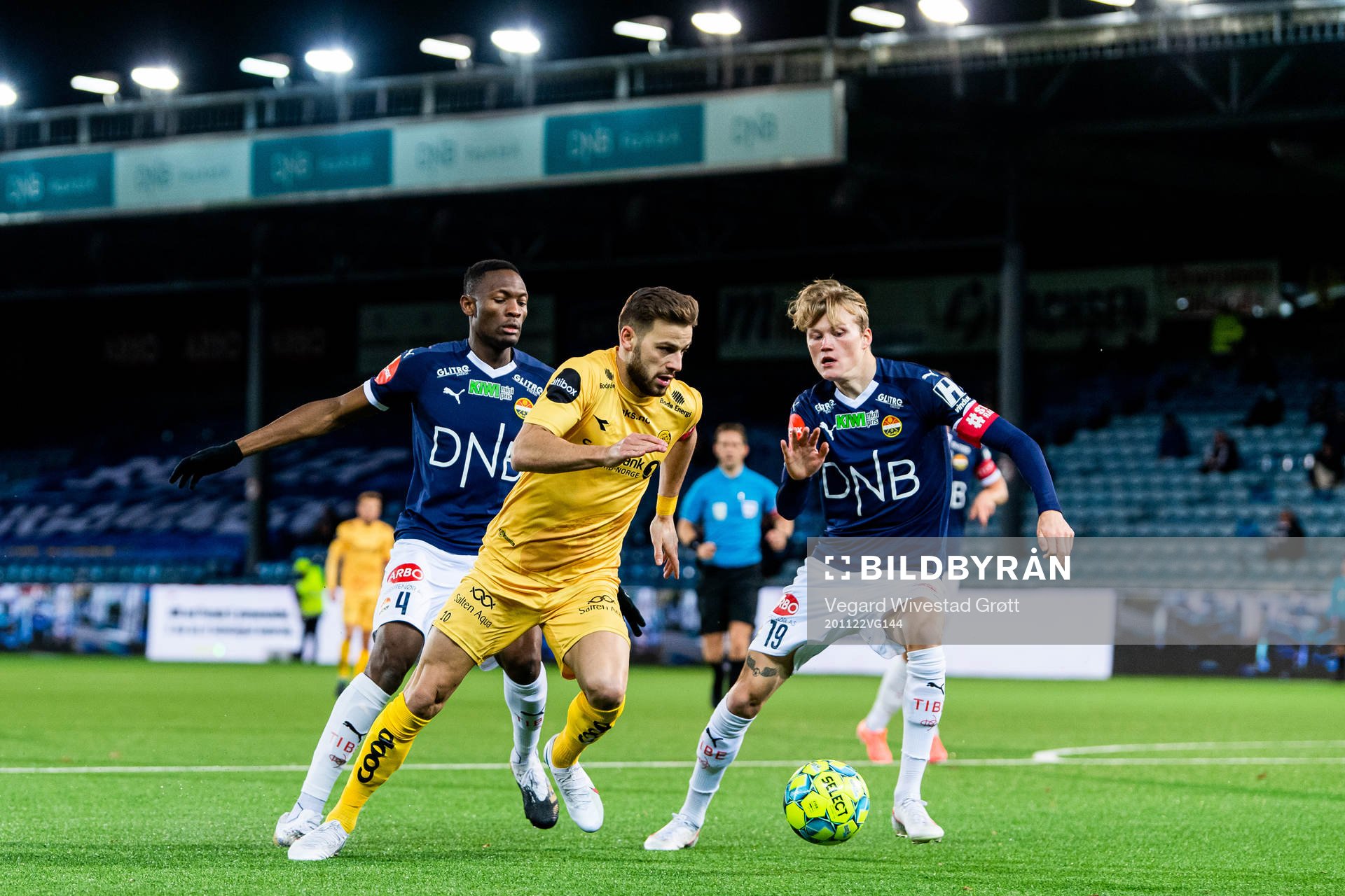 Tchamba Bangou and Halldor Stenevik of Strømsgodset