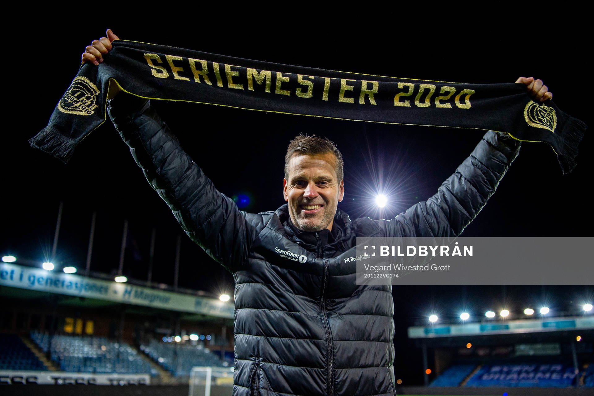 Kjetil Knutsen, head coach of Bodø/Glimt, celebrates