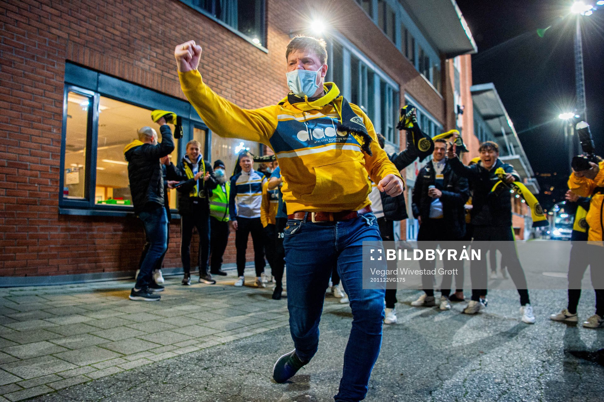 Aasmund Bjørkan, head of sports at Bodø/Glimt, celebrates
