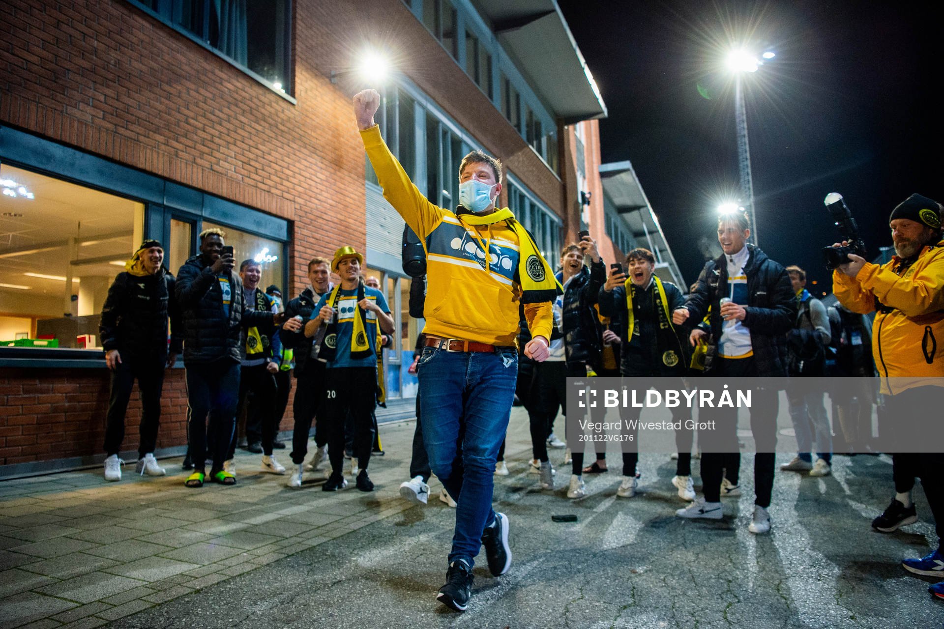 Aasmund Bjørkan, head of sports at Bodø/Glimt, celebrates