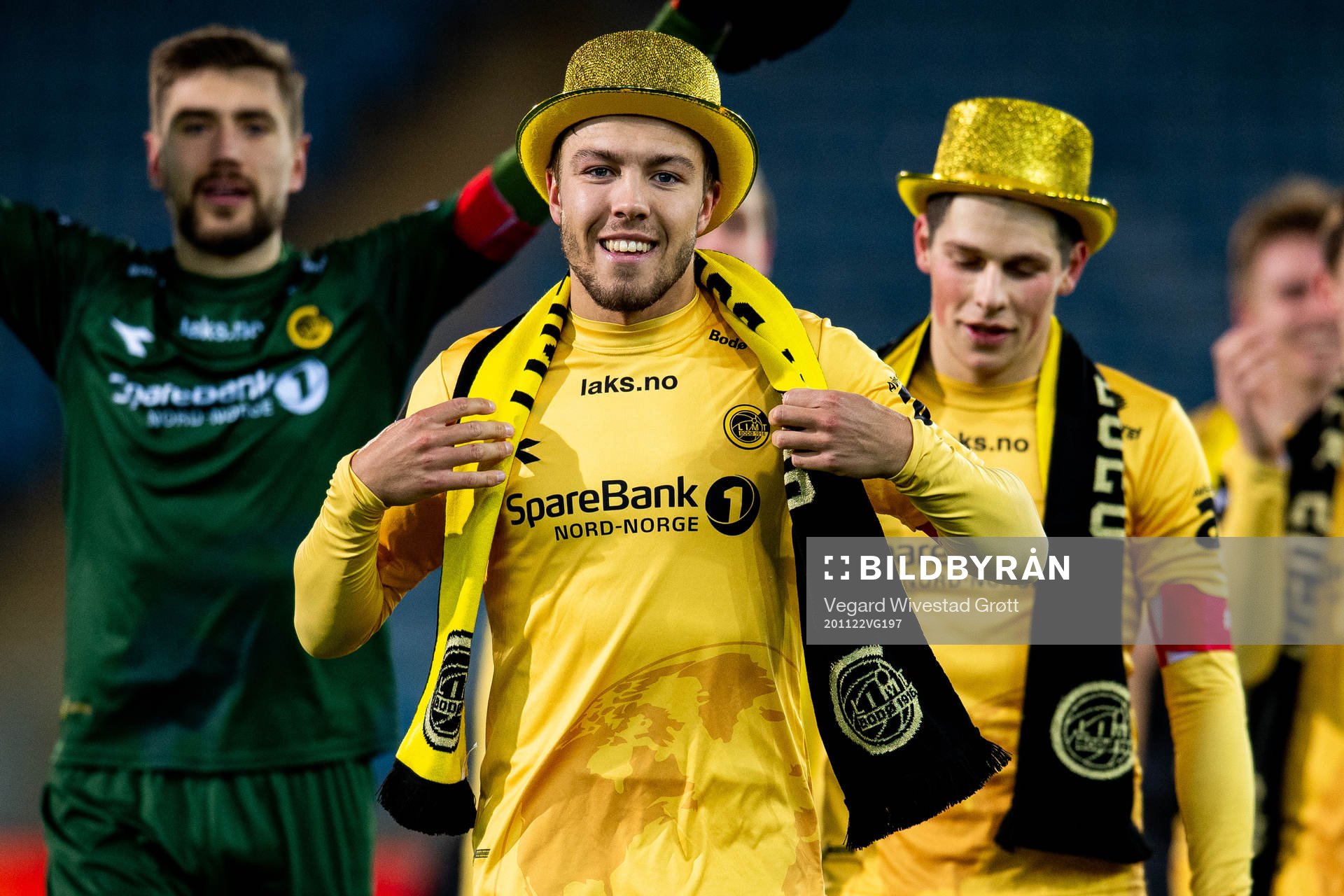 Fredrik André Bjørkan of Bodø/Glimt celebrates winning