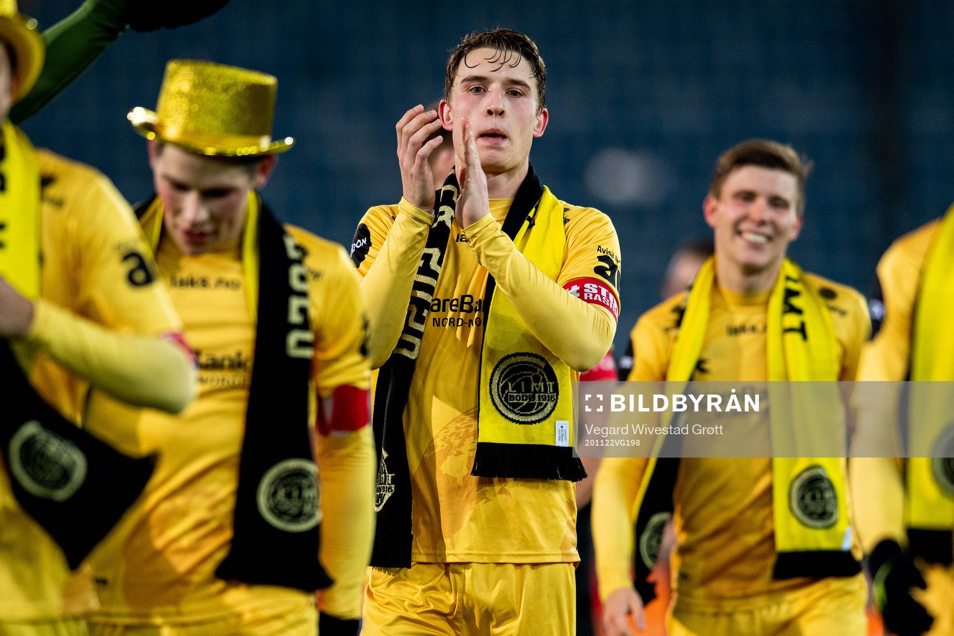 Marius Høibråten of Bodø/Glimt celebrates winning the