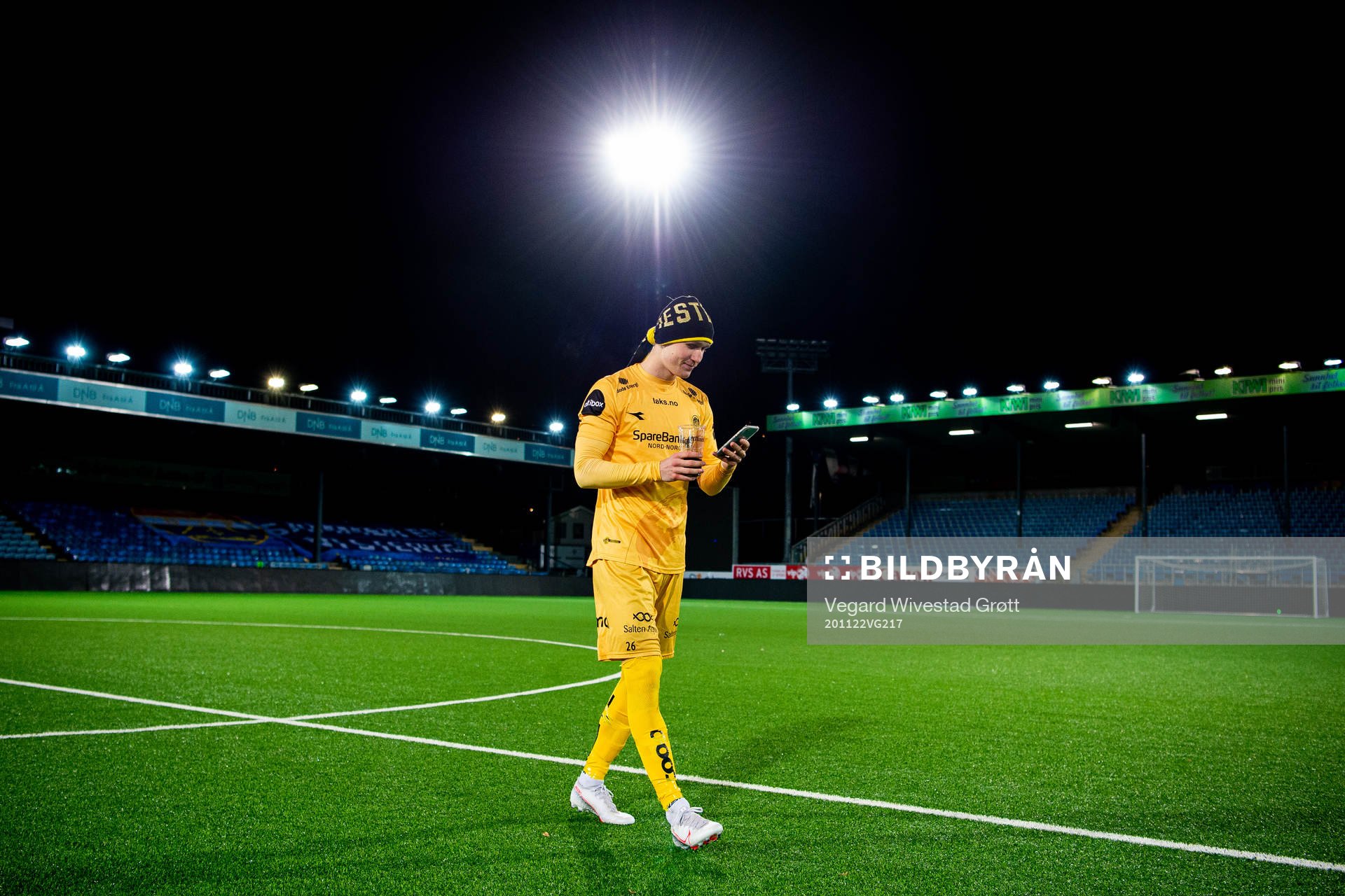 Ola Solbakken of Bodø/Glimt celebrates winning the league