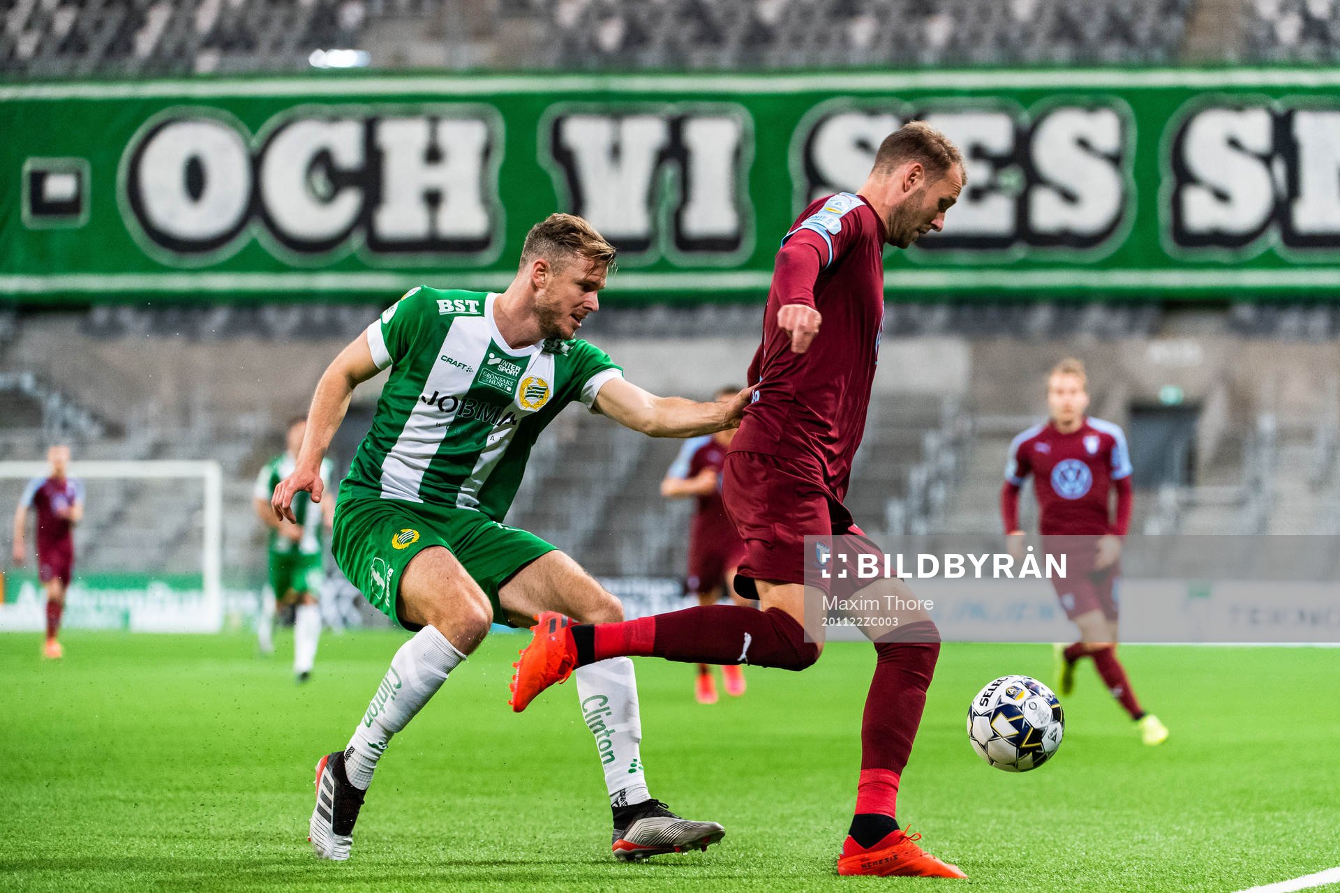 Hammarbys Richard Magyar och Malmö FFs Ola Toivonen