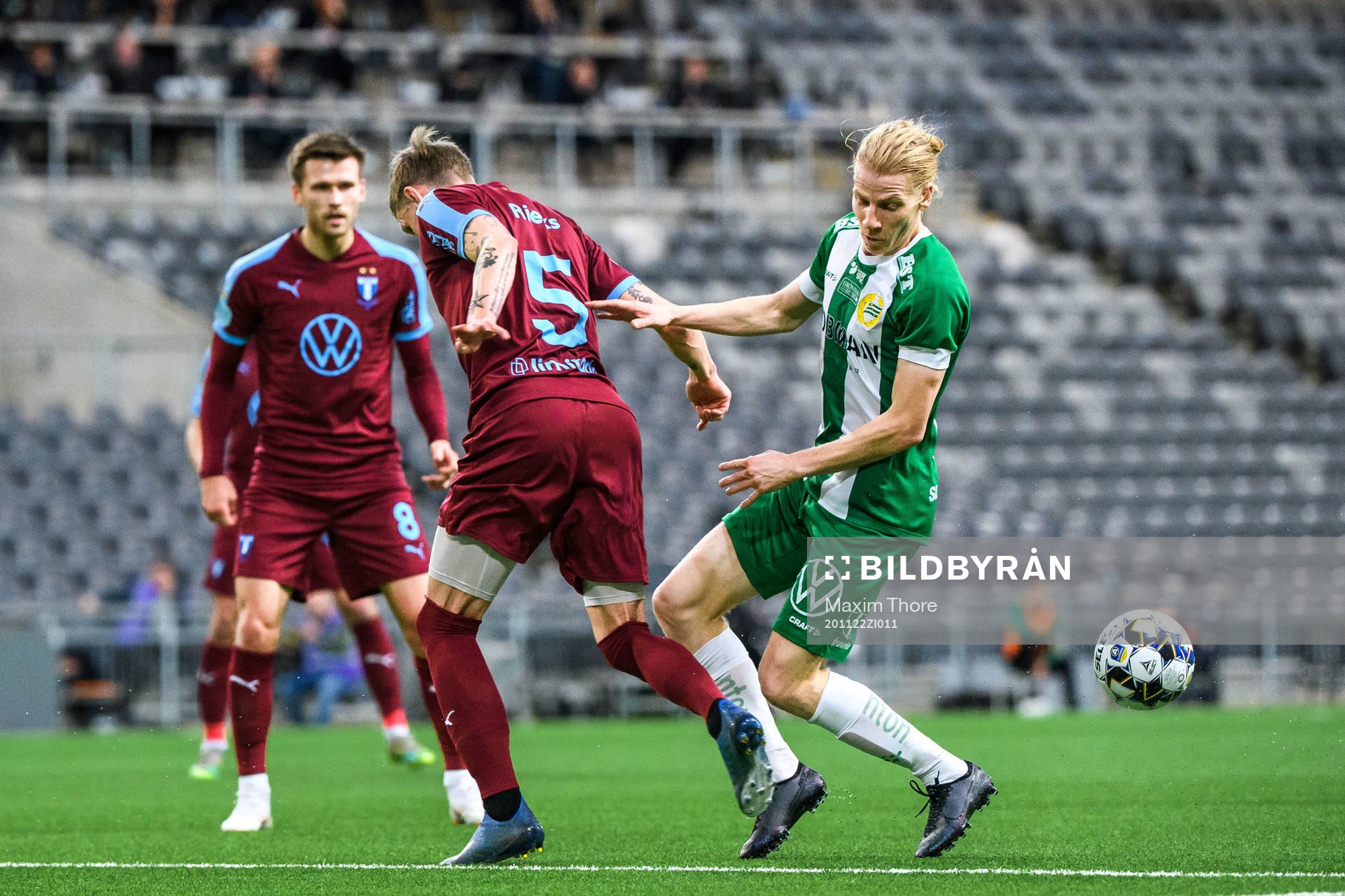 Malmö FFs Sören Rieks och Hammarbys Gustav Ludwigson