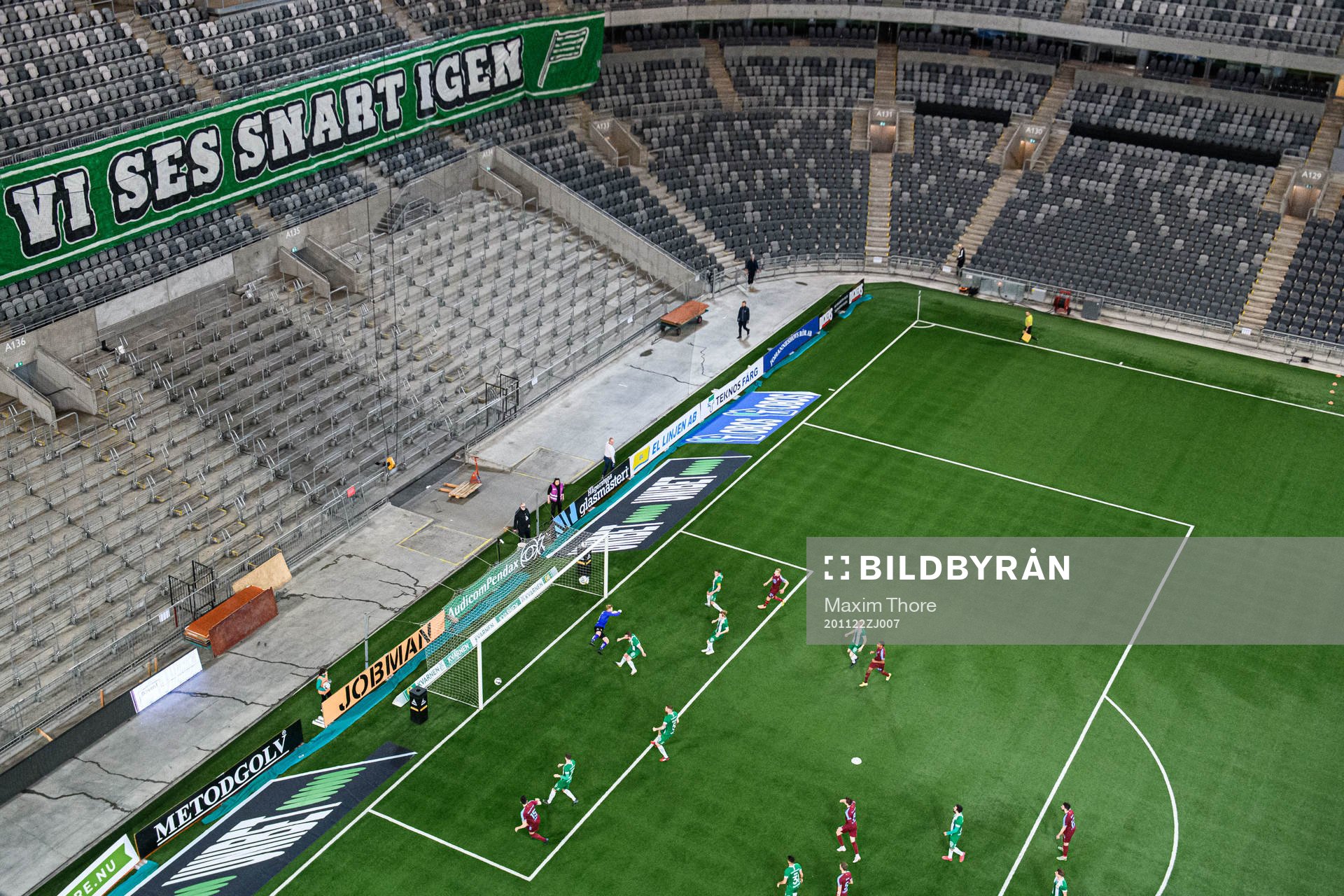 Malmö FFs Anel Ahmedhodzic gör 0-1 genom Hammarbys Mads