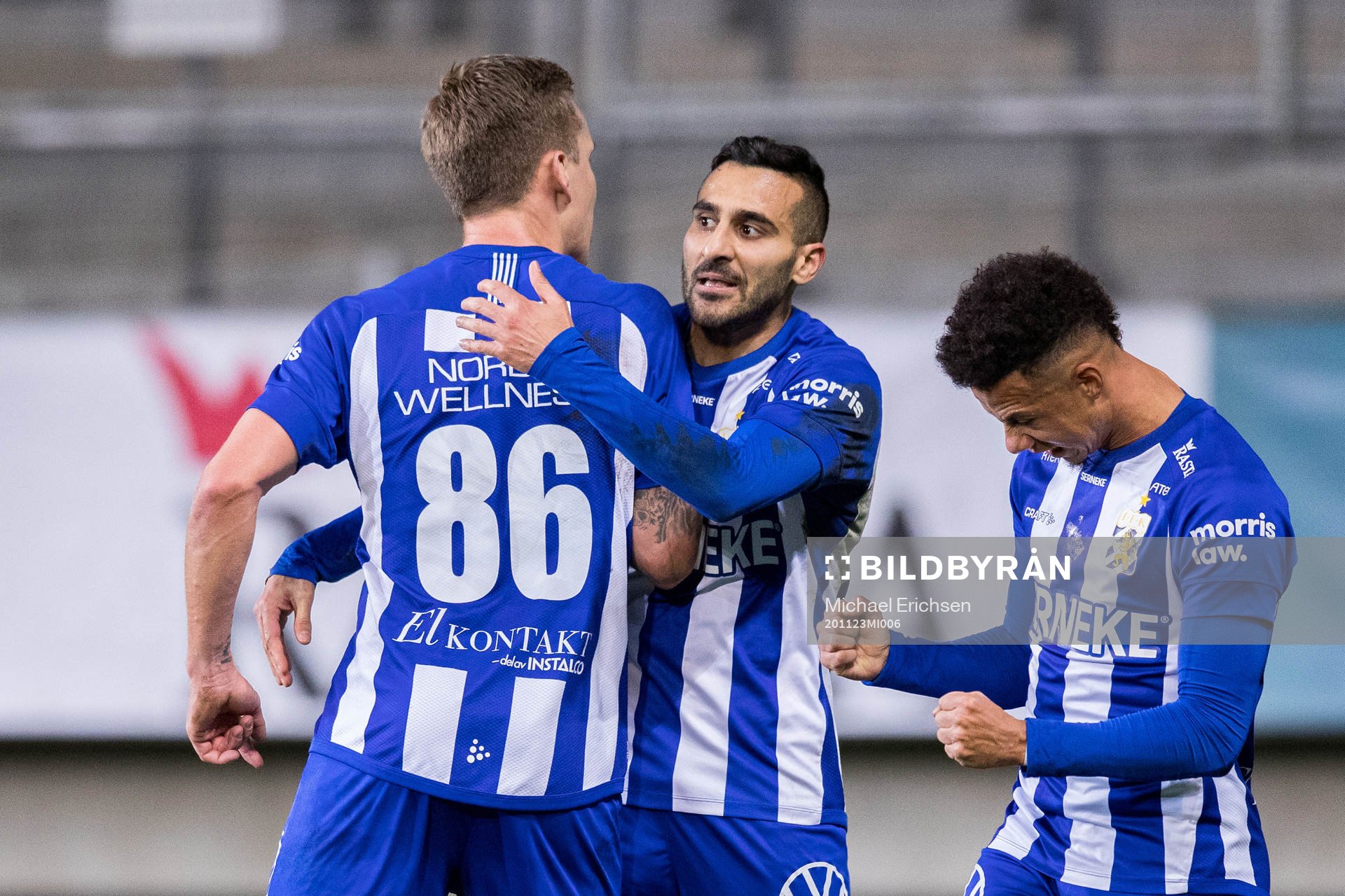 IFK Göteborg Sargon Abraham jublar med Pontus Wernbloom