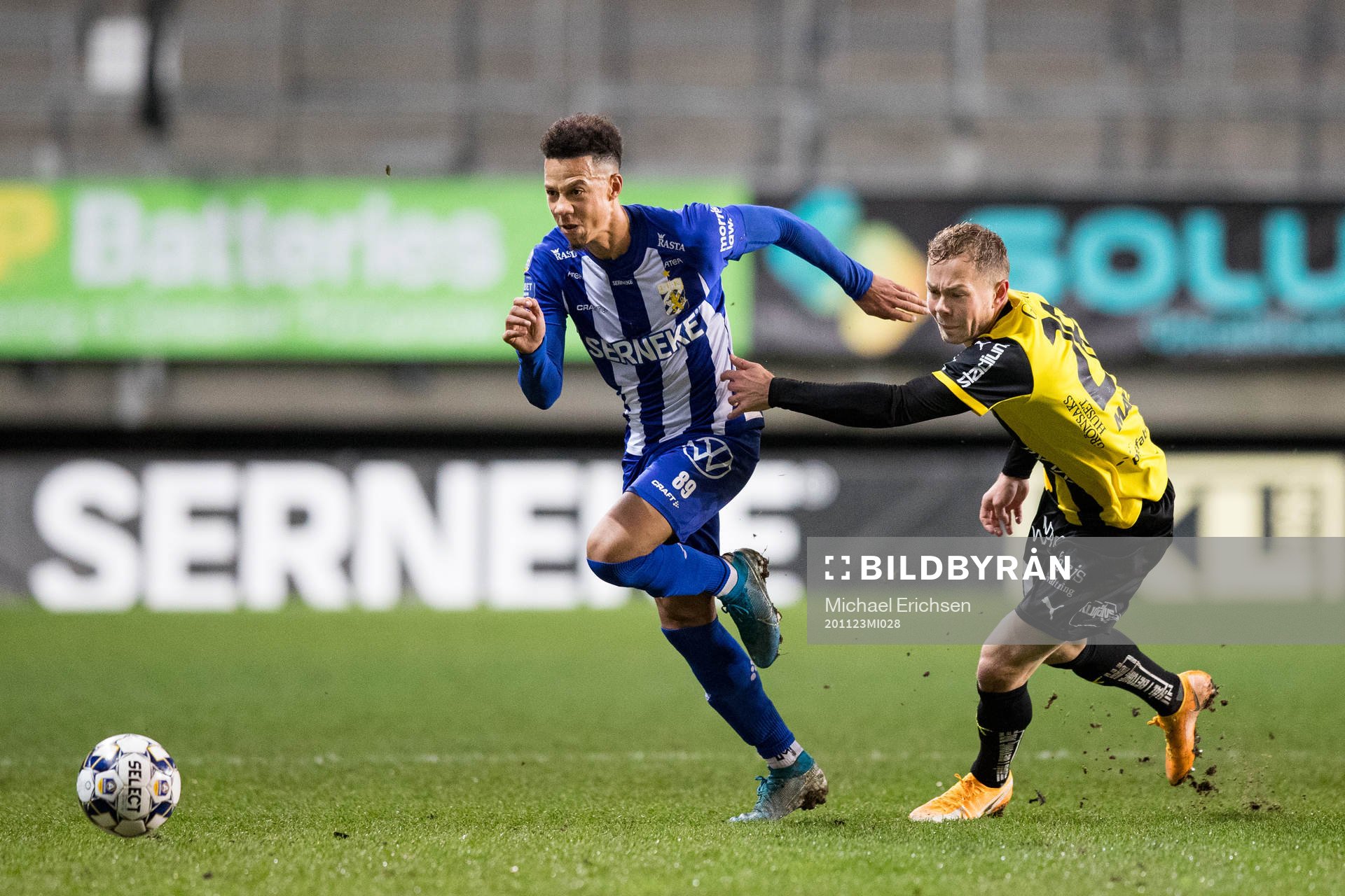 IFK Göteborg Tobias Sana och Häckens Adam Andersson