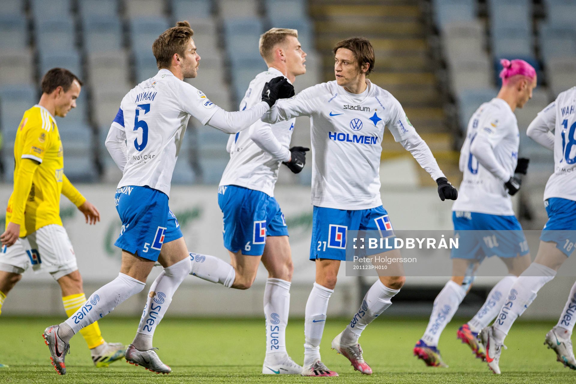 IFK Norrköpings Christoffer Nyman och Simon Thern jublar