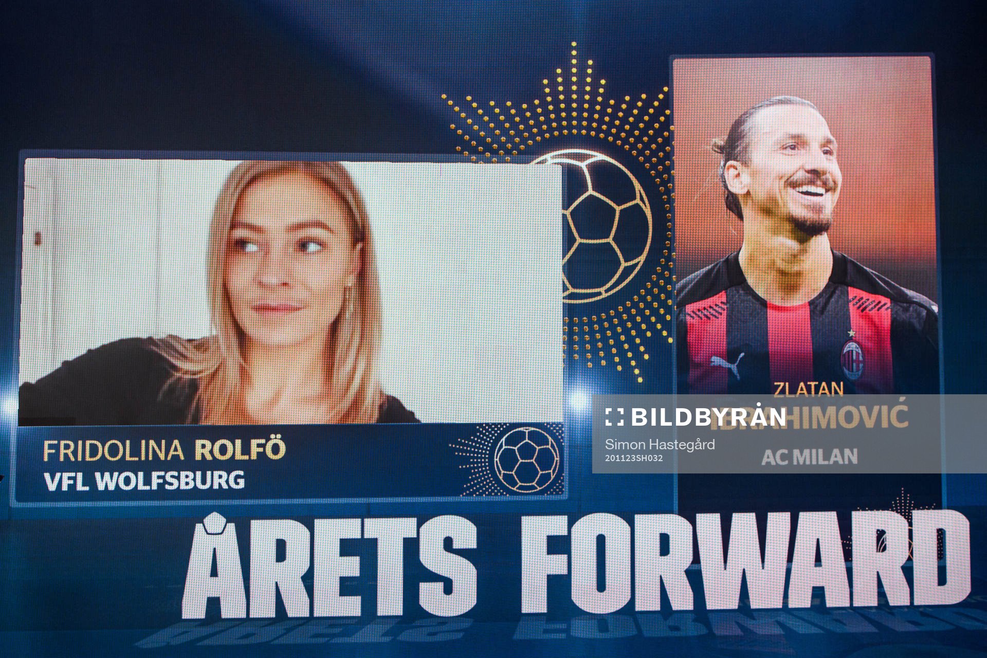 Fridolina Rolfö och Zlatan Ibrahimovic tilldelas priset