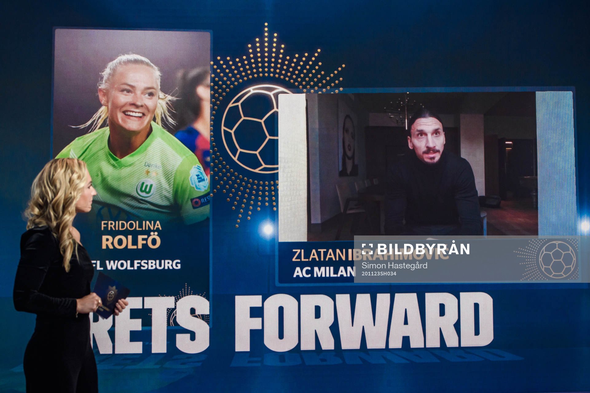 Fridolina Rolfö och Zlatan Ibrahimovic, Årets Forward