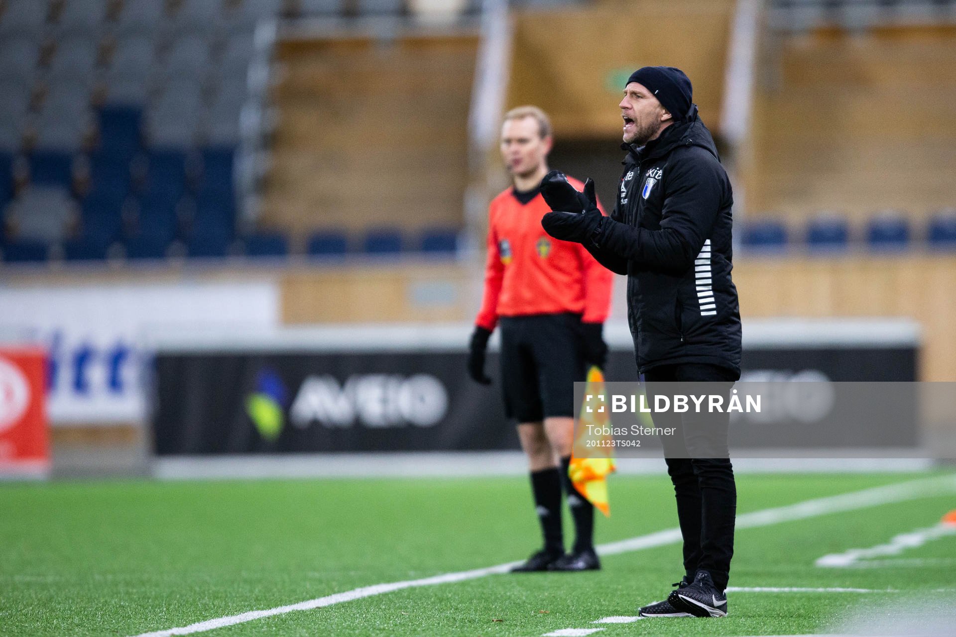 Sirius tränare Henrik Rydström under fotbollsmatchen i Allsvenskan mellan Sirius och Mjällby den 23 november 2020 i Uppsala.