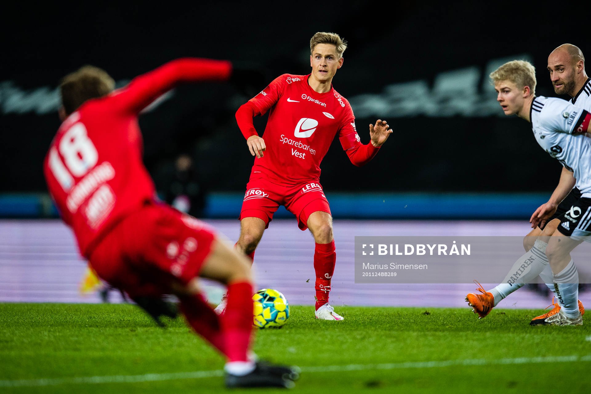 Thomas Grøgaard of Brann during the Eliteserien match between Rosenborg and Brann on November 24, 2020 in Trondheim.